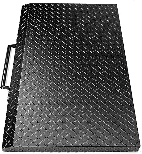 Miniatura 5 de KUAFU Cubierta de parrilla para parrilla, tapa dura de 36 pulgadas, aluminio negro, impermeable, accesorios de primera calidad, placa de diamante,