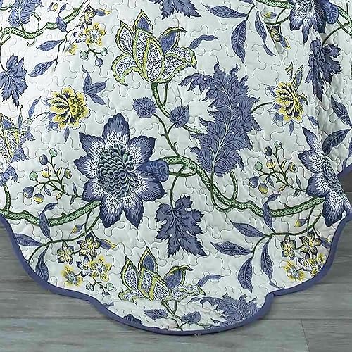 Miniatura 3 de Waverly Traditions Maldives - Juego de cama acolchado de 3 piezas, juego de cama Queen con 2 fundas de almohada y edredón, para todas