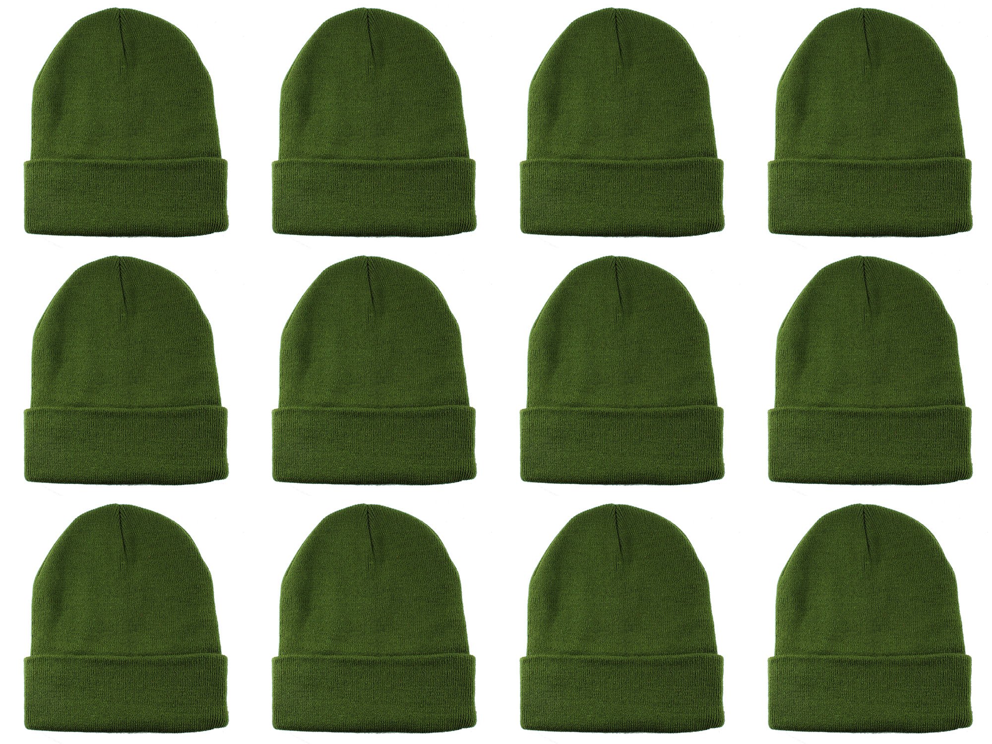 Gelante Unisex Beanie Cap Knitted Warm Solid Color and Multi-Color Multi-Packs