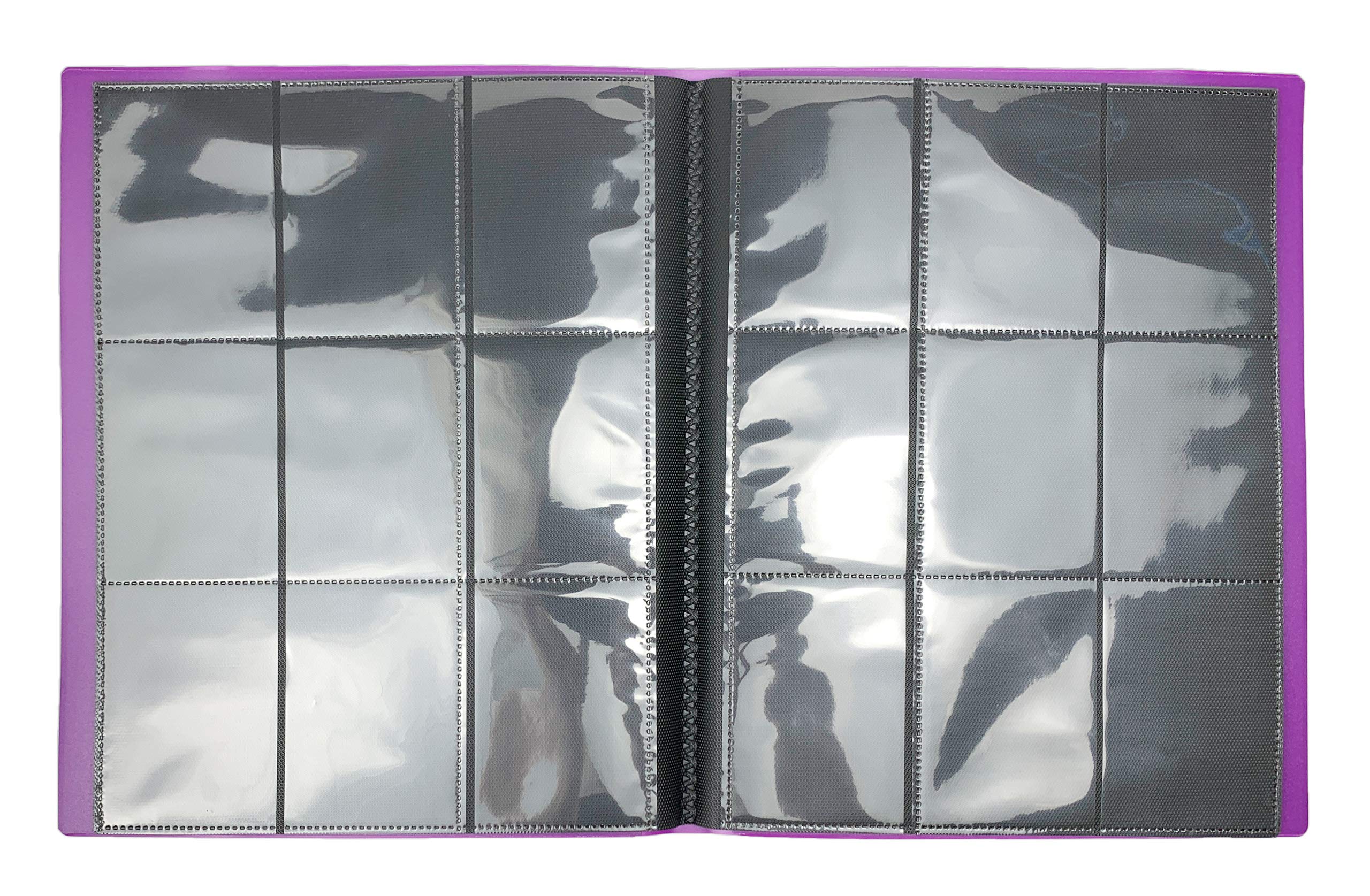 Album Pro 18 Pochettes Arkero-G – 360 Cartes, Chargement Latéral, Sans Acide, Pour MTG, Pokémon, Yu-Gi-Oh, Match Attax
