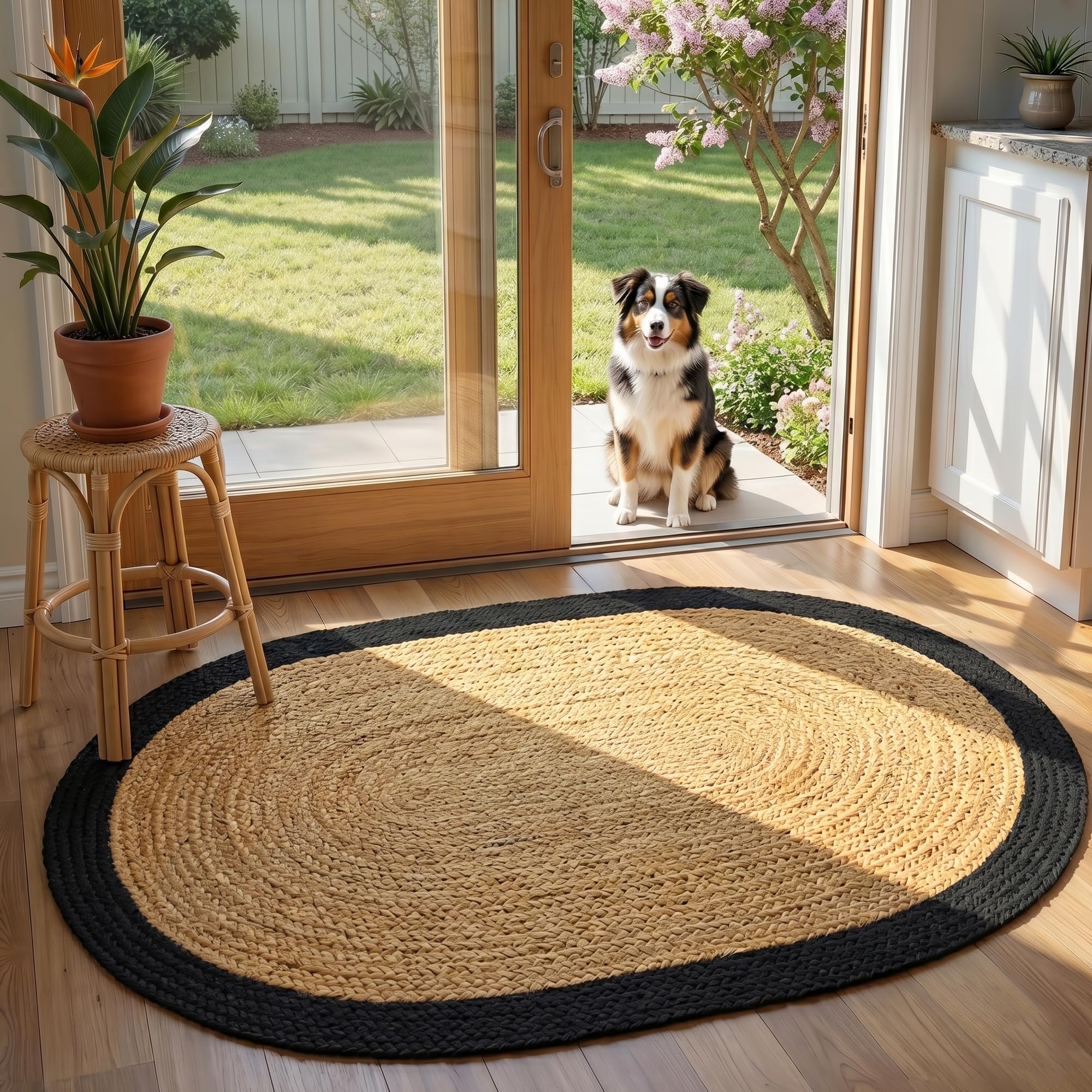 Tapis en jute naturelle épais pour protéger le sol et sublimer la chambre