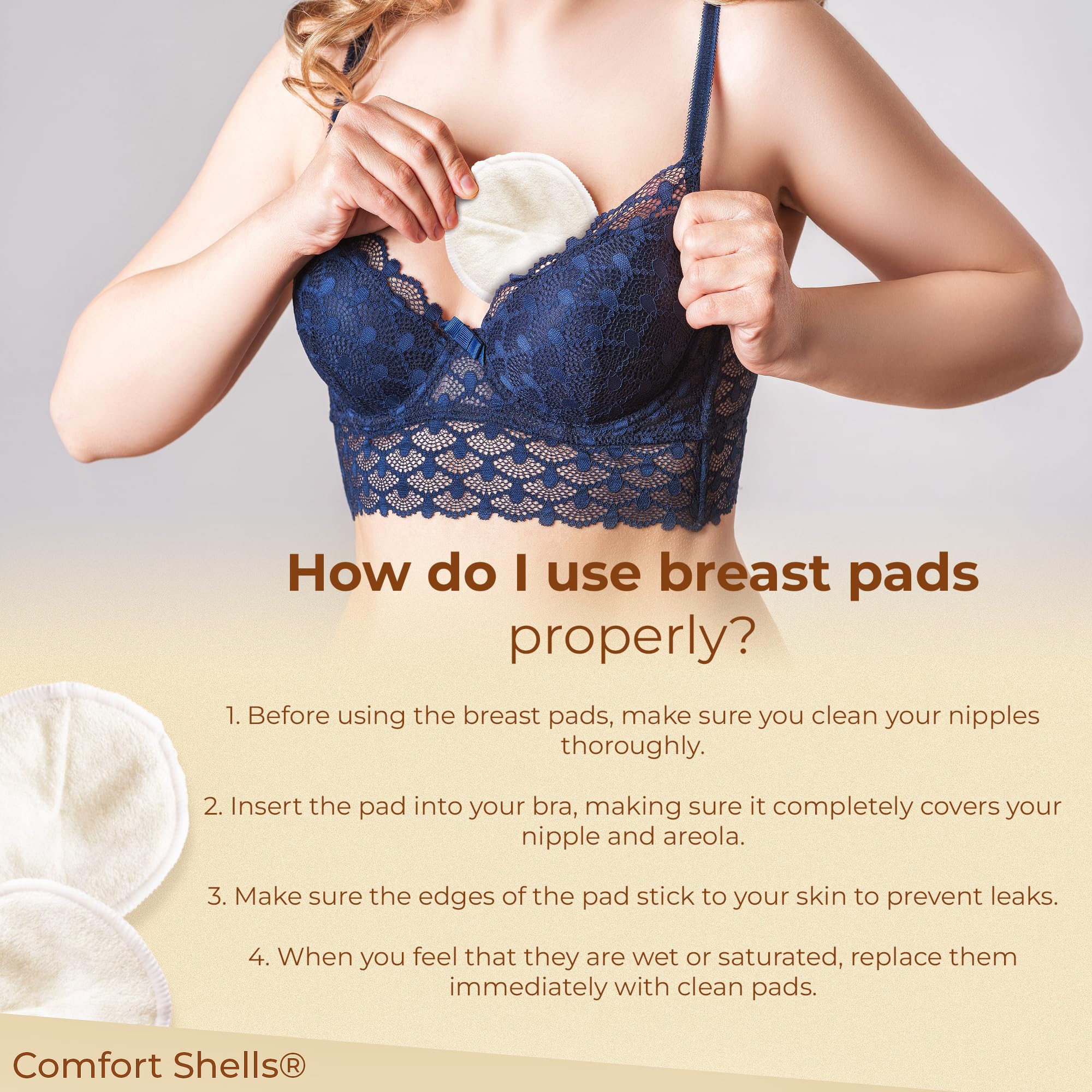 Lot de 14 Coussinets d'allaitement lavables en Fibre de Bambou + Sac de Lavage + Bracelet de Maintien | Protège & absorbes Les pertes de Lait | Antibactériens & Hypoallergéniques