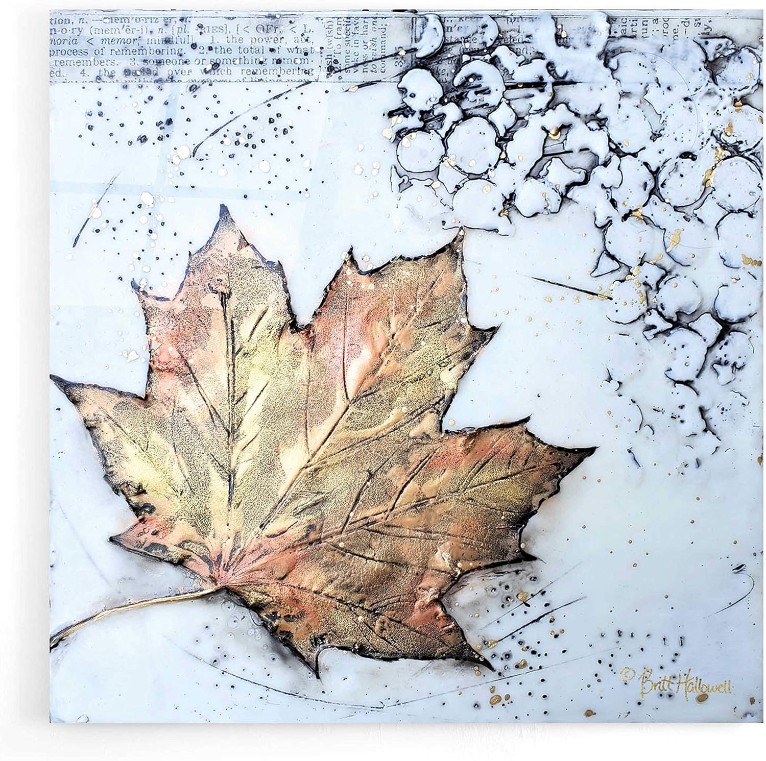 Epic Art 'Channeling Fall 1' by Britt Hallowell, Acrylic Glass Wall Art, 12"x12"