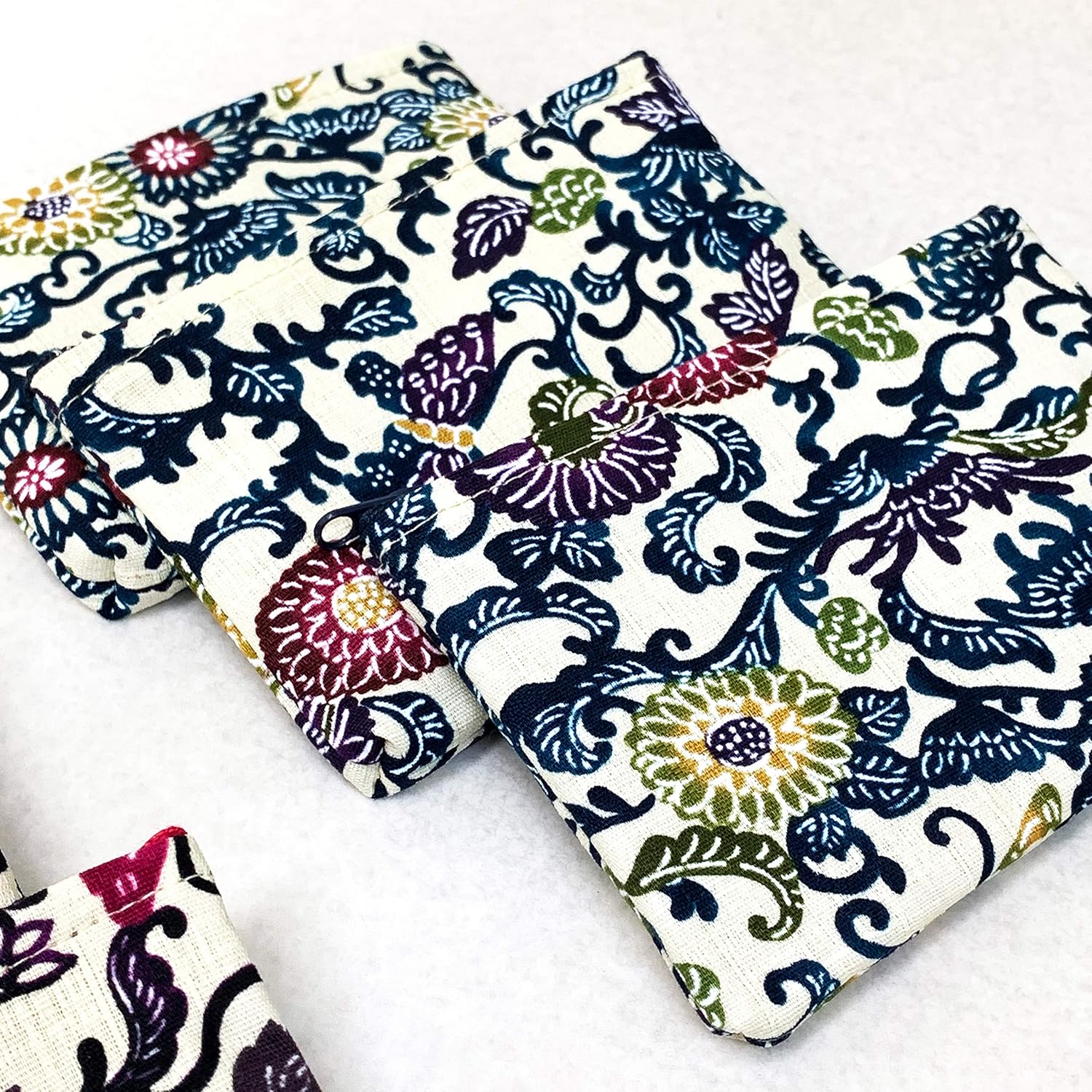 くば笠屋 琉球紅型 便利ポーチ 小物入れ 薬入れ 小銭入れ 沖縄 お土産 紅型便利ポーチ パープル 雑貨