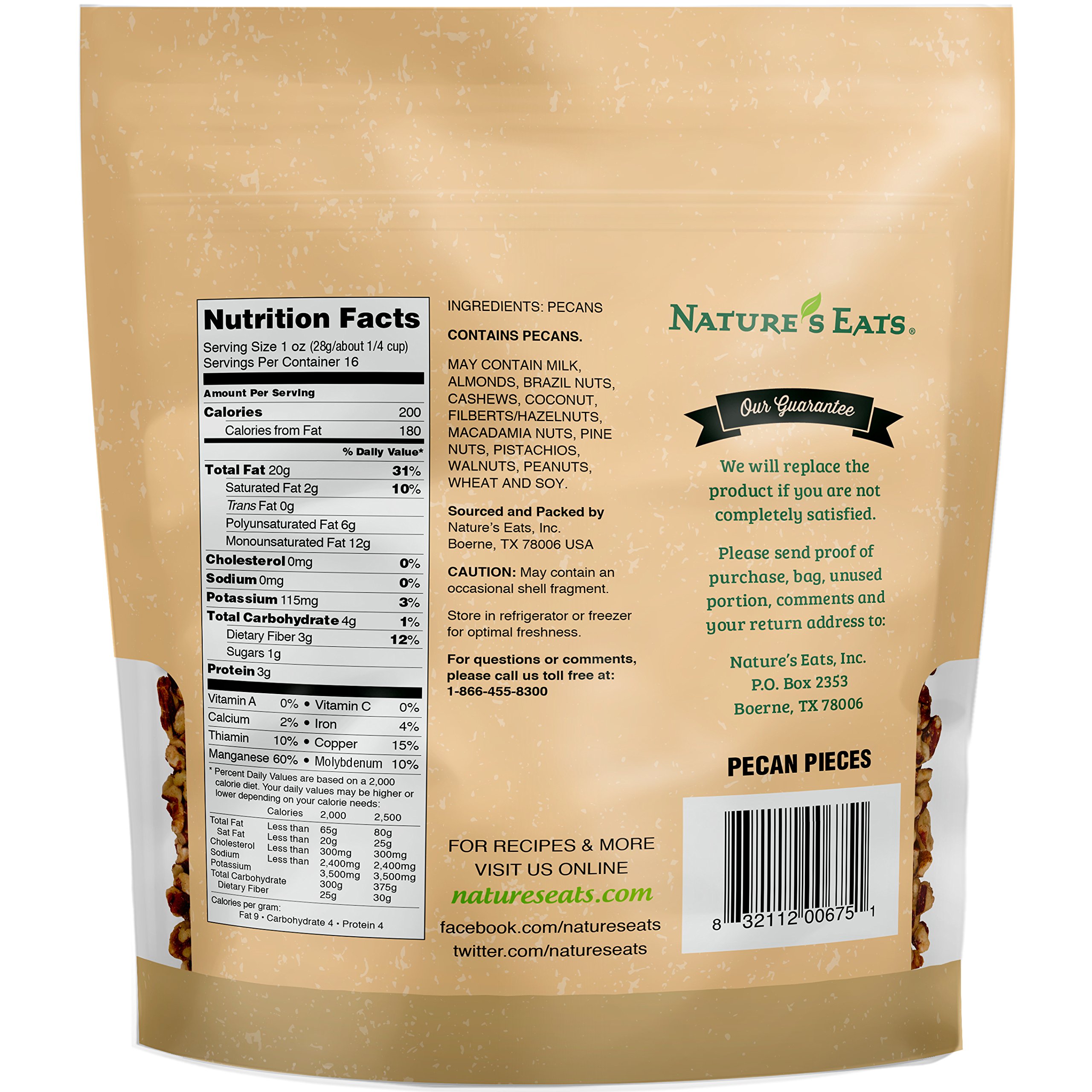 Nature's Eats, Pezzi di noci pecan, 16 once