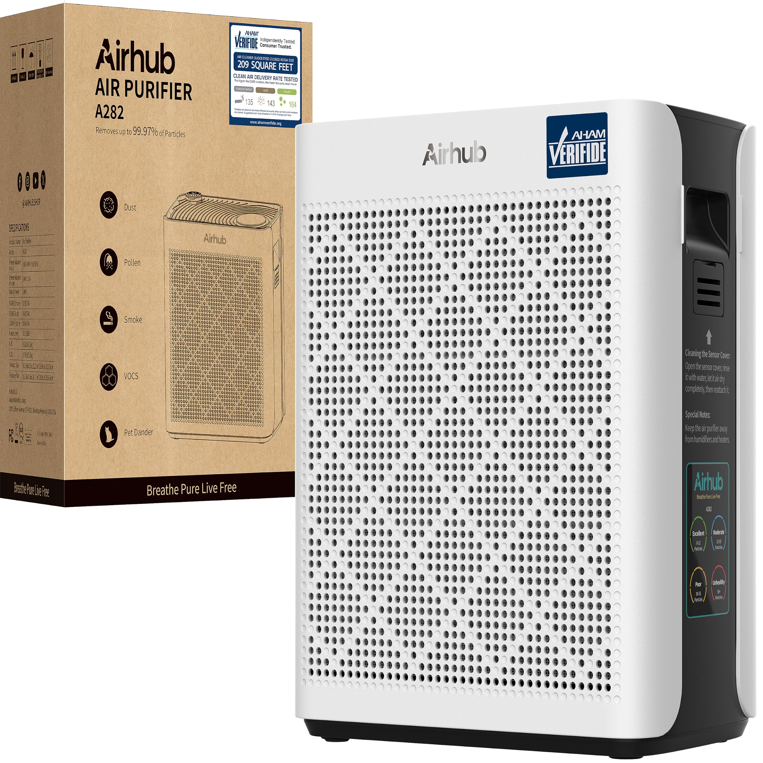 Air Purifiers for Home Large Room, AirHub A282
