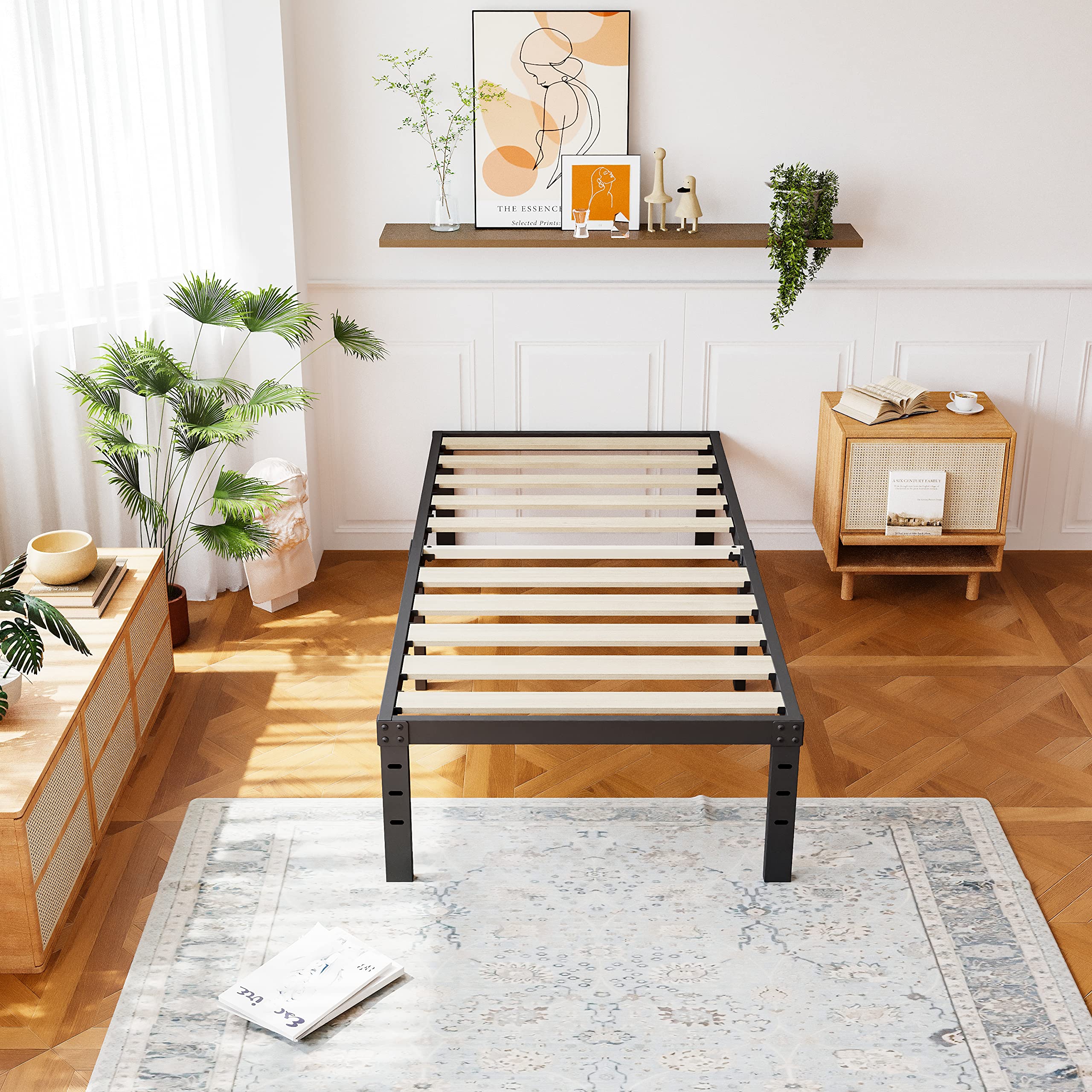 Amazon.com: ZIYOO Twin XL Bed Frame 16 Inches Tall, 3 Inches Wide