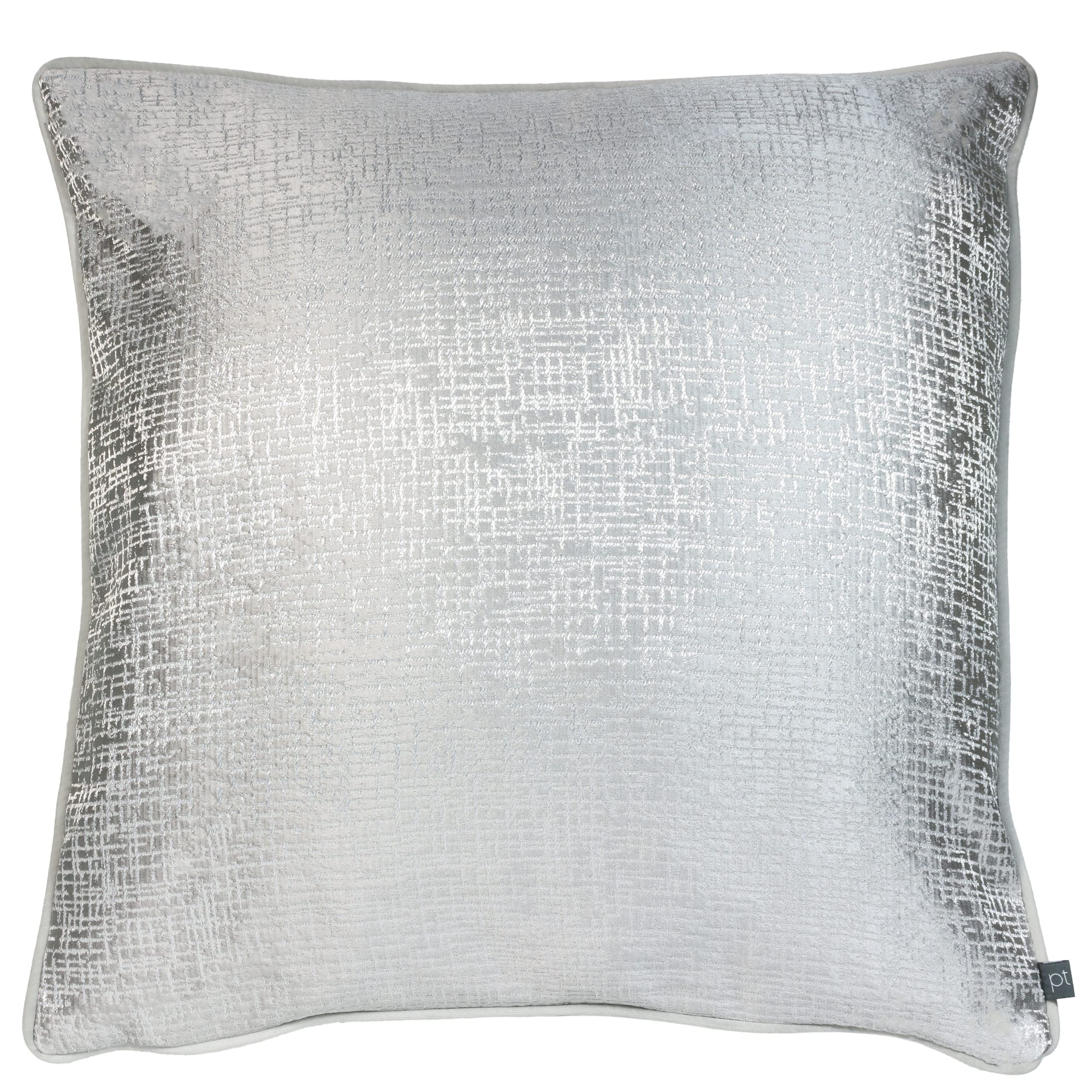 B&Q -  Cinder Metallic Jacquard Piped Polyester Filled Cushion
