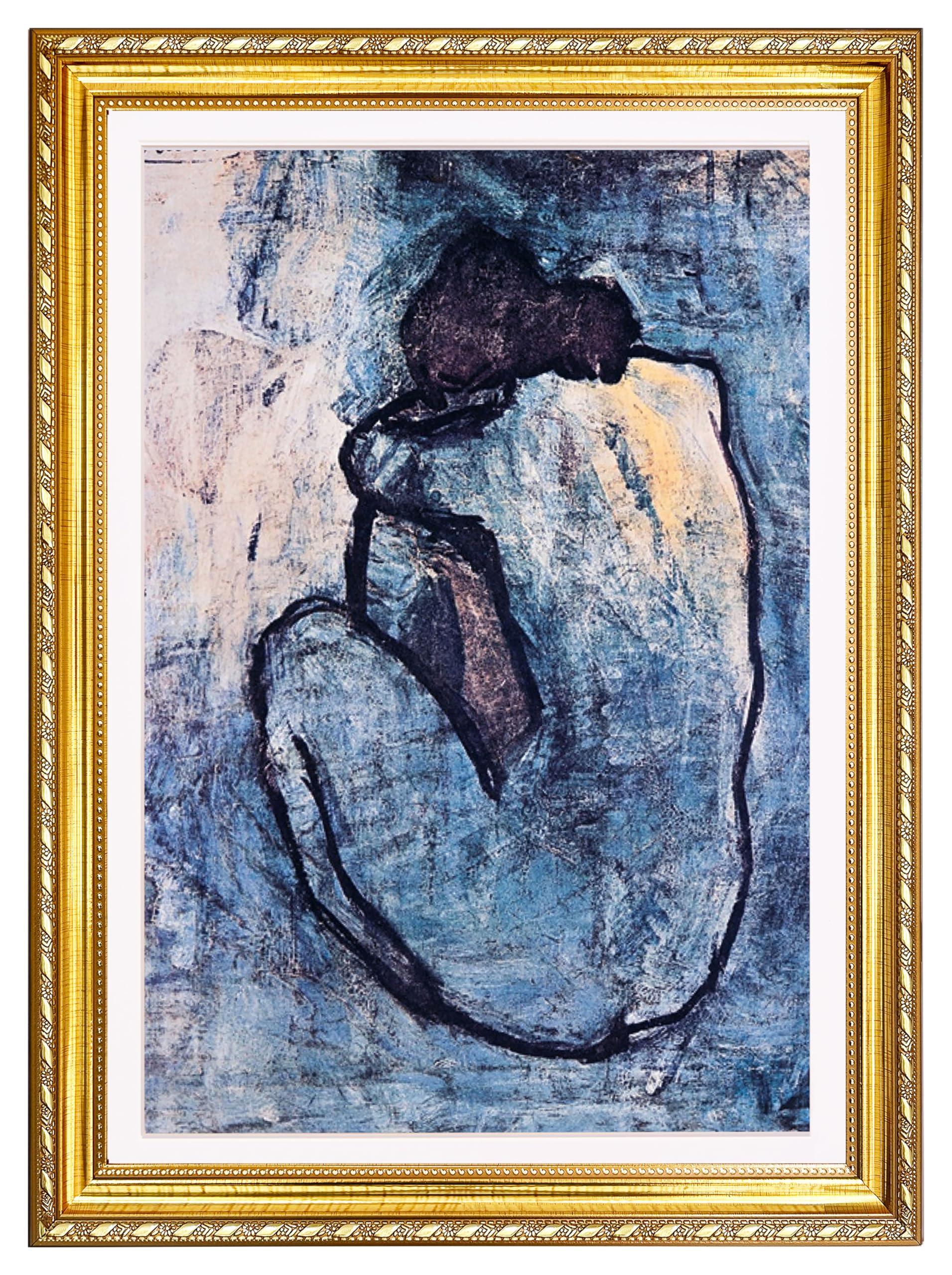 Pablo Picasso Blue Nude Framed Wall Art Painting Soffice Room Decoration Aesthetic Gift Wall Art Paintings Framed Wall Decor Home Decor Living Room Decor Aesthetic Wall Art