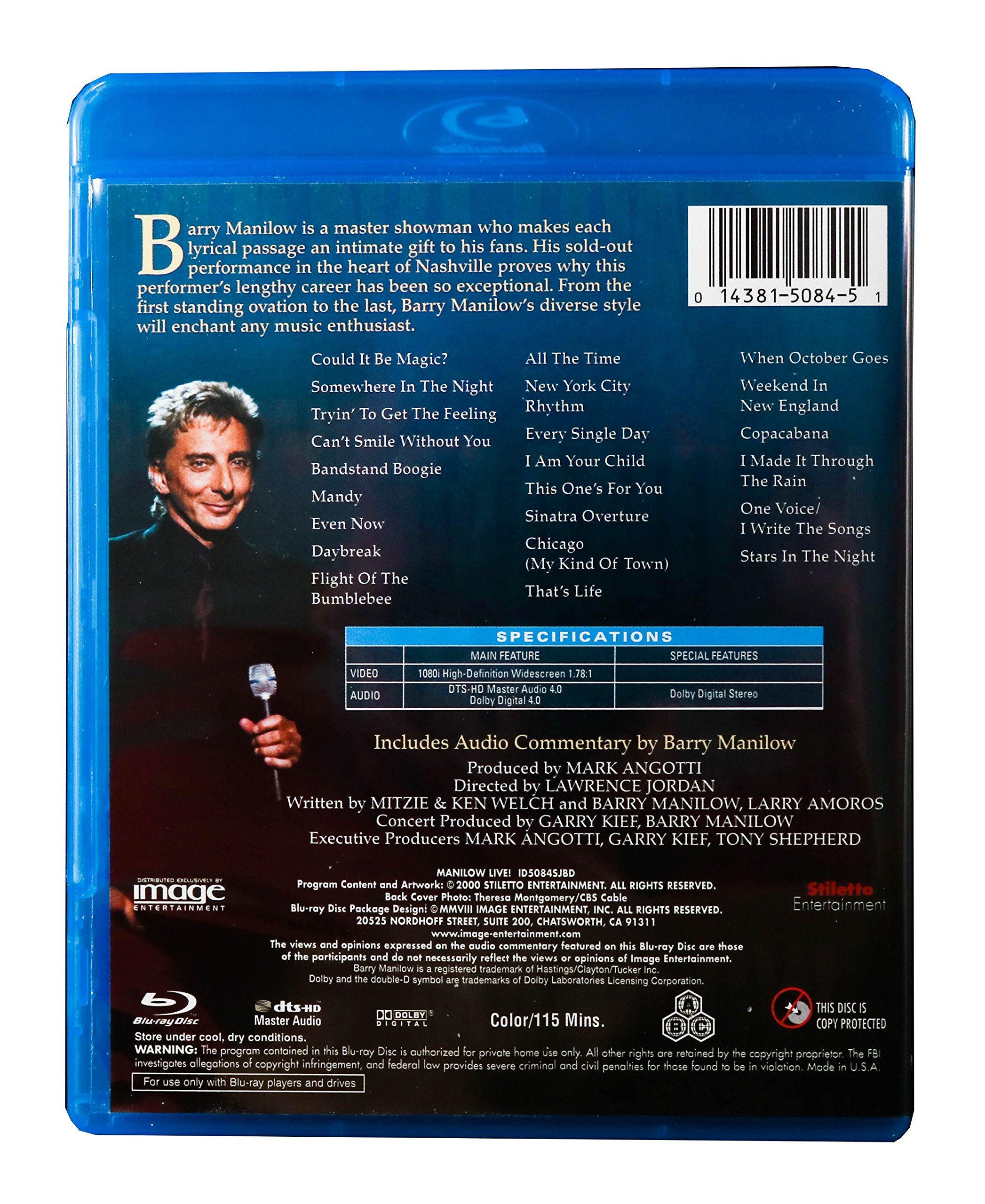 Amazon.com: Barry Manilow: Manilow Live! : Barry Manilow, Lawrence