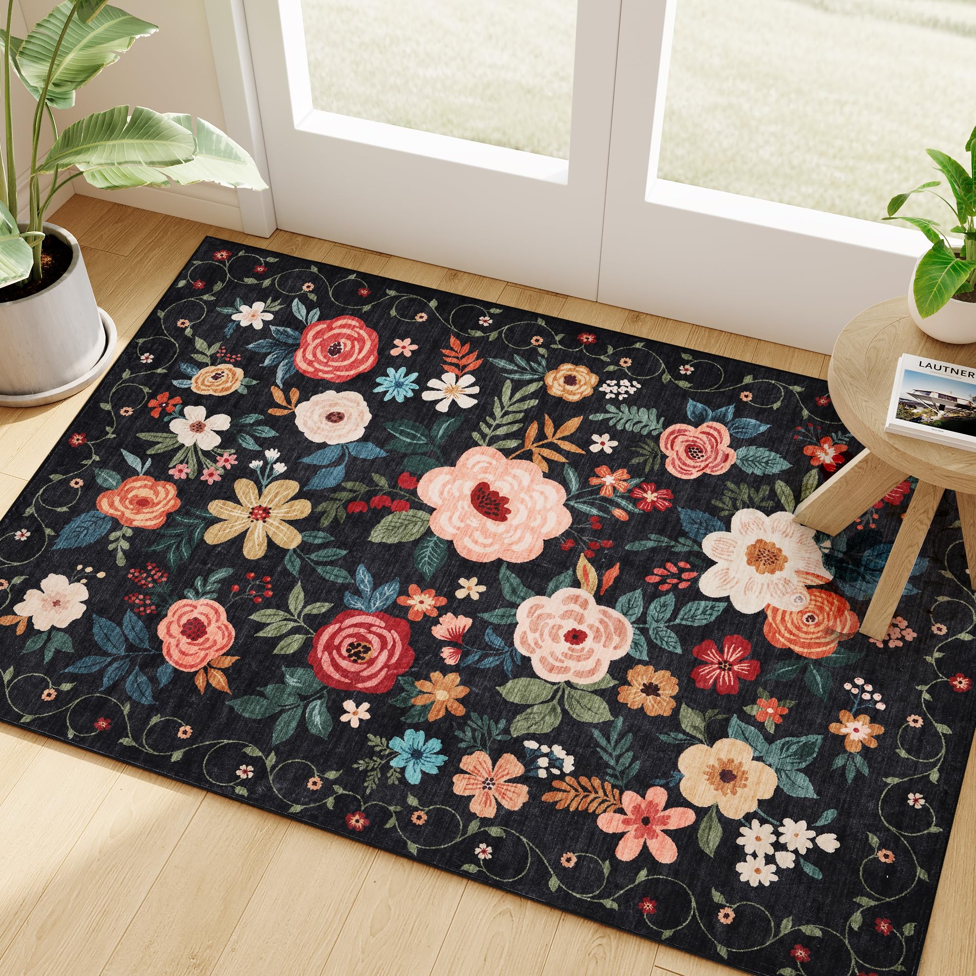 DUKINO 2x3 Floral Mat