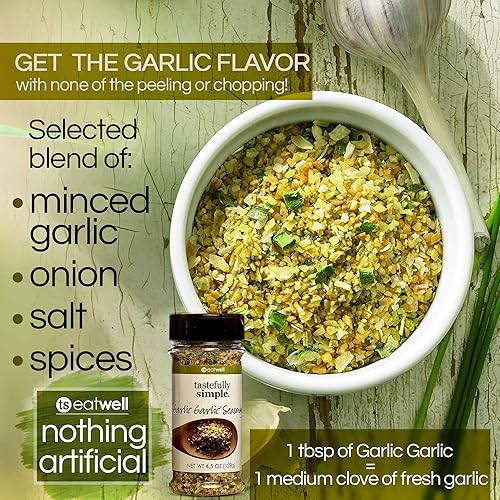 Miniatura 3 de Mezcla de condimentos de ajo, sin MSG, natural, sin conservantes y Kosher, 4.5 oz (3 unidades)