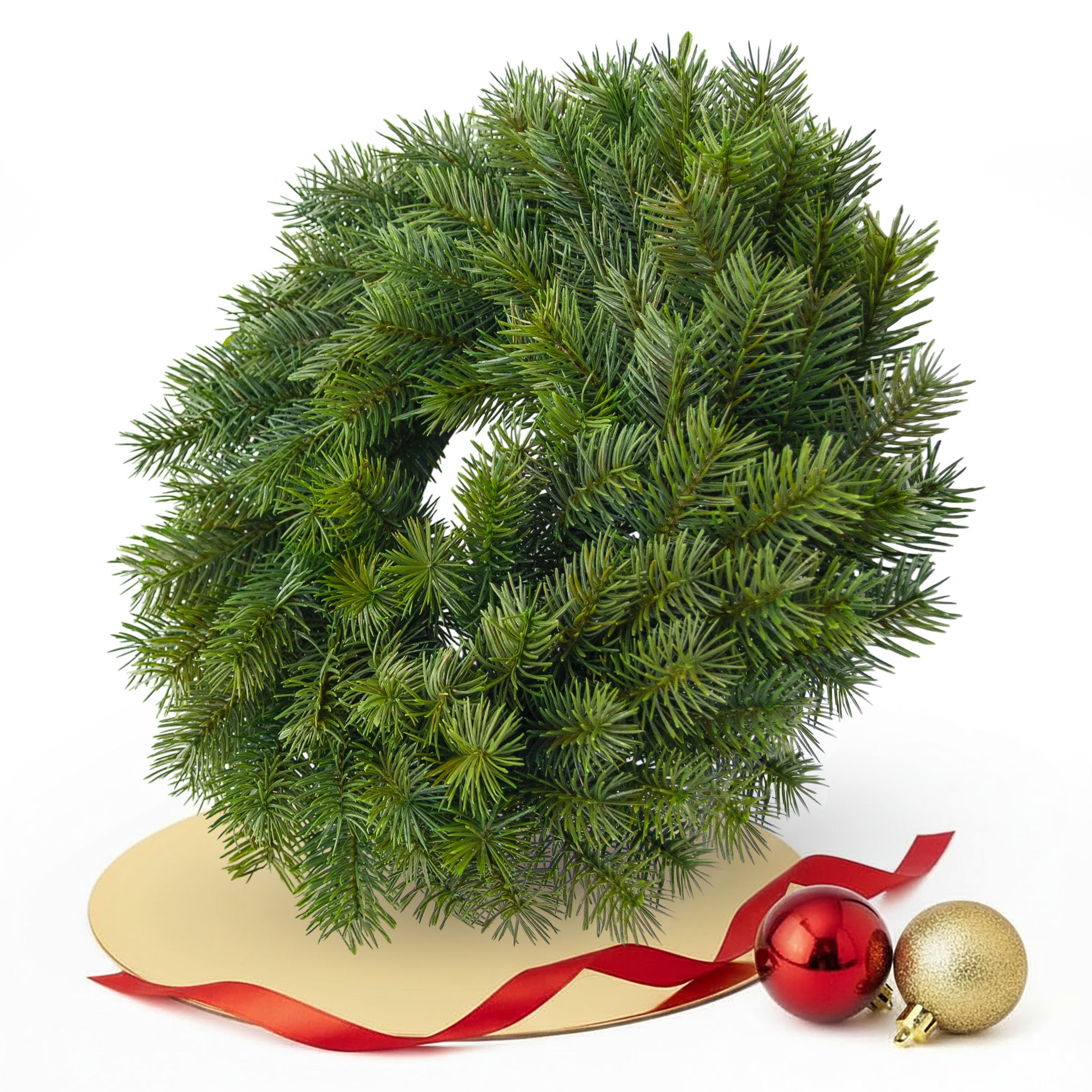 Künstlicher Edel Tannenkranz – Adventskranz 33 cm grün