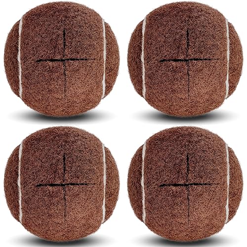 4 Pack Walker Tennis Balls – Pre-Cut Tennis Balls for Walker or Furniture Legs, Long Lasting Ski Glides & Pads, Easy Installation, Floor Protectors