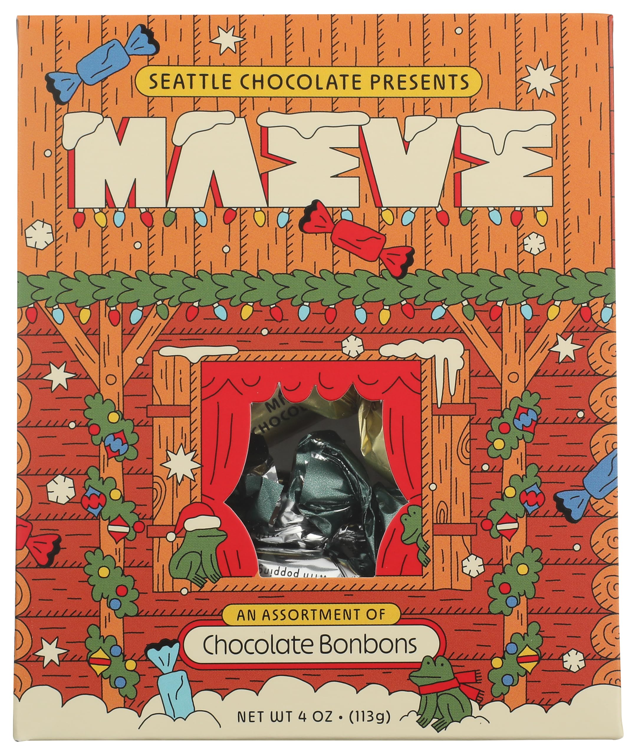 Maeve Cabin Fever Assorted Chocolate Gift Box, 4 OZ