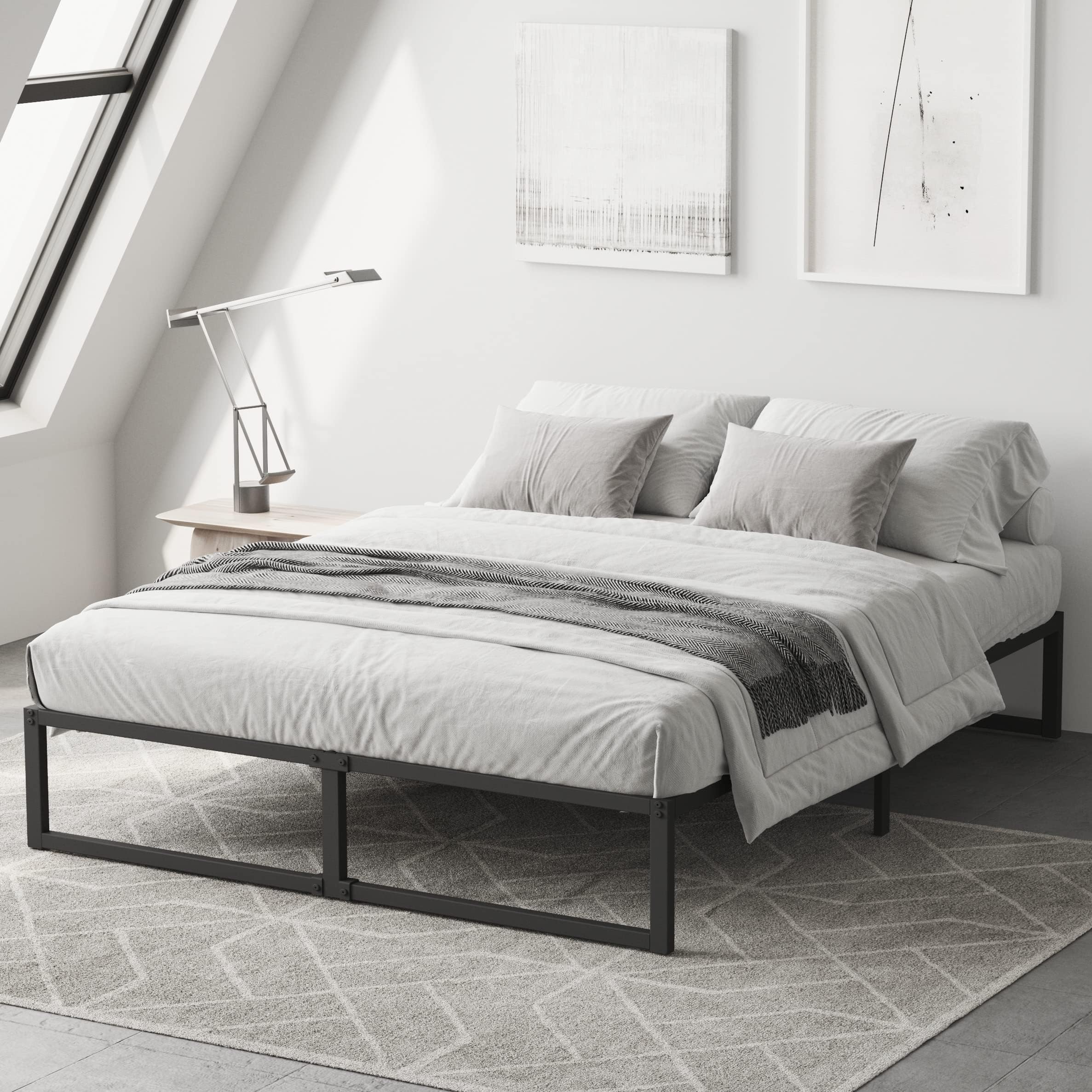 Daqutic California King Bed Frame with Headboard, 14Inch