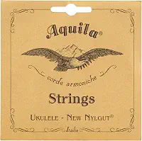 Aquila New Nylgut AQ-15 cordas para ukulele tenor - ferida baixa G - 1 conjunto de 4