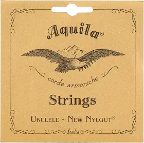 Aquila New Nylgut AQ-15 cordas para ukulele tenor - ferida baixa G - 1 conjunto de 4