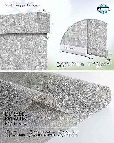 Miniatura 69 de Yoolax Persianas inteligentes, persianas enrollables motorizadas, persianas automáticas para ventanas, persianas motorizadas compatibles con Alexa