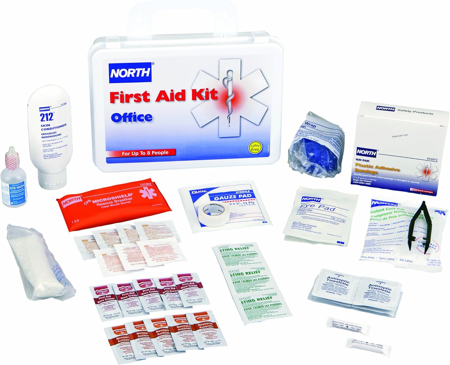 North by Honeywell 019738-0025L Office First Aid Kit, 16 Unit, Plastic - Workplace First Aid Kits - 