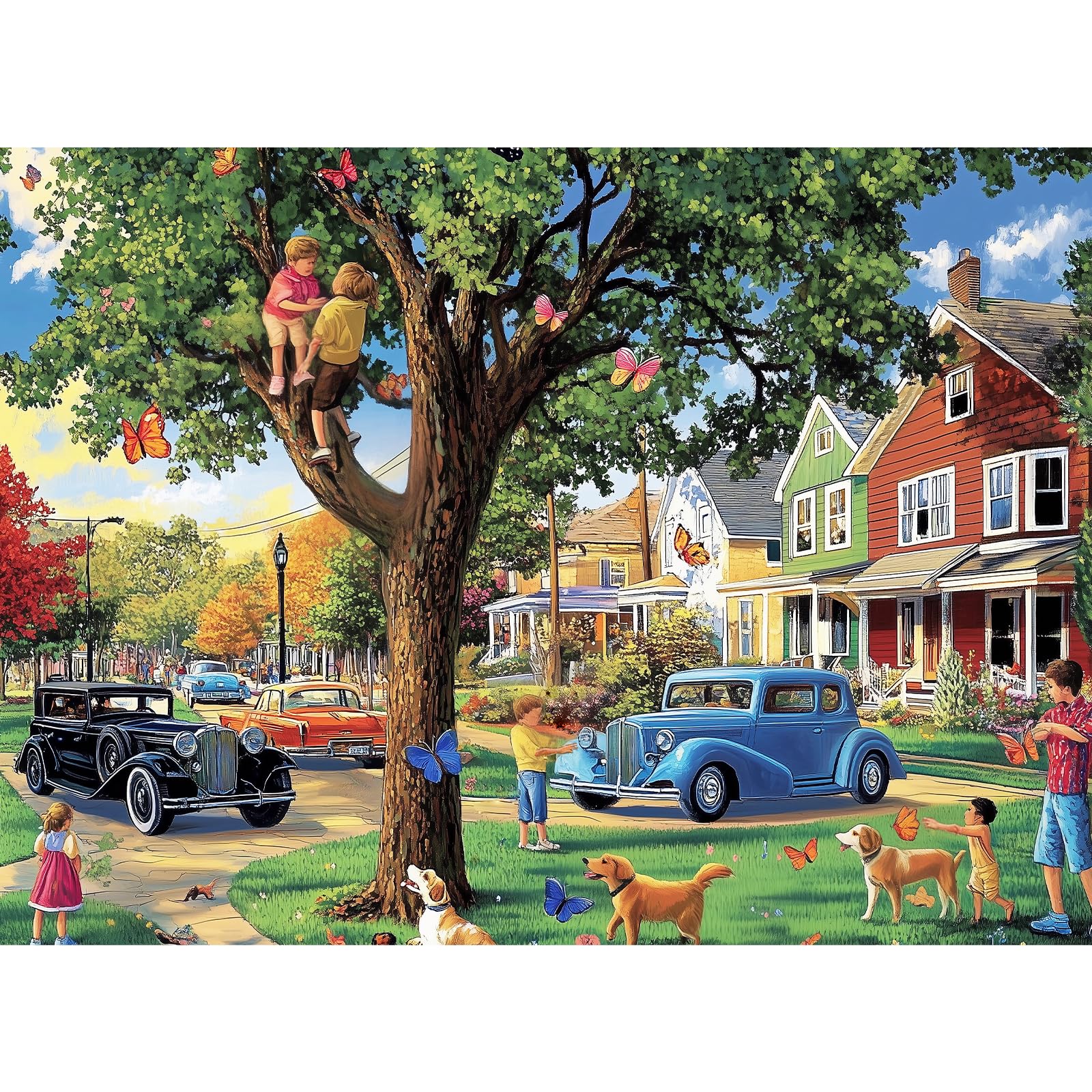 500 Piece Puzzle for Adults, Dog Jigsaw Puzzle, Spring Park Jigsaw Puzzles 500 Pieces Birthday Party for Family Kids and Adults, Funny Puzzle, Fun and Challenging Family Games 20.5×15 inClimeCo Certified