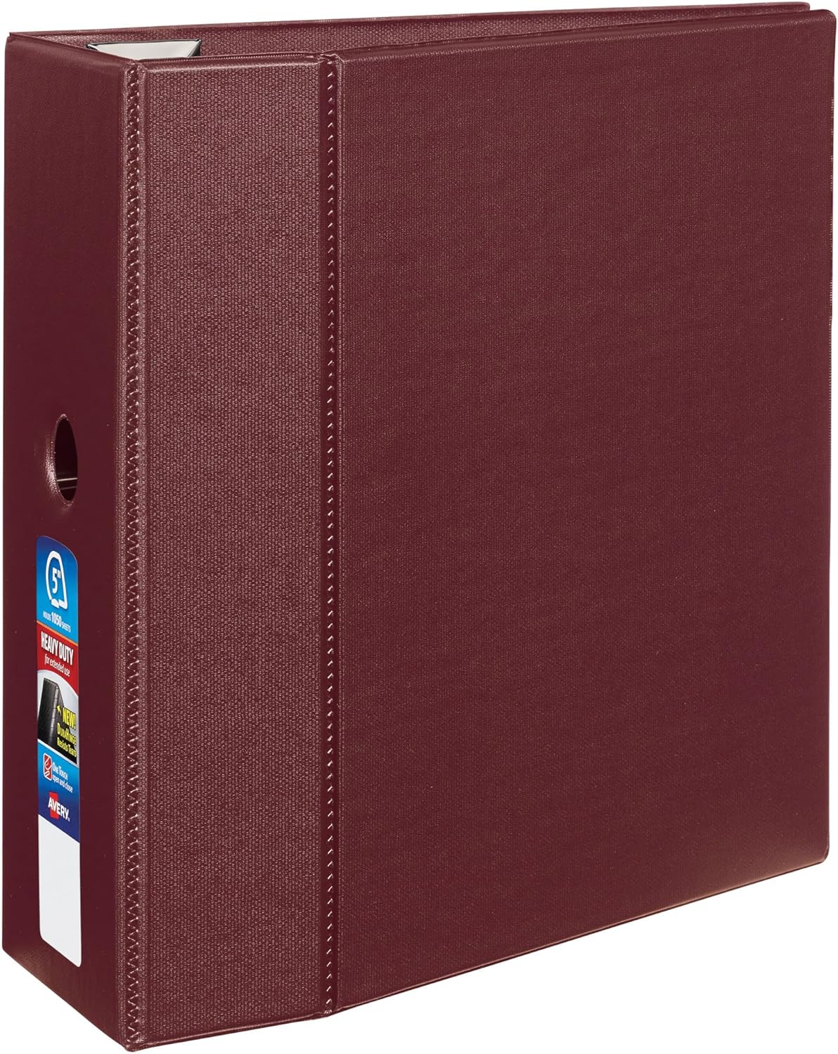 Avery Heavy-Duty 3 Ring Binder, 5 Inch One Touch EZD Rings, 2.3/4.8 Inch Spine, 1 Maroon Binder (79366)