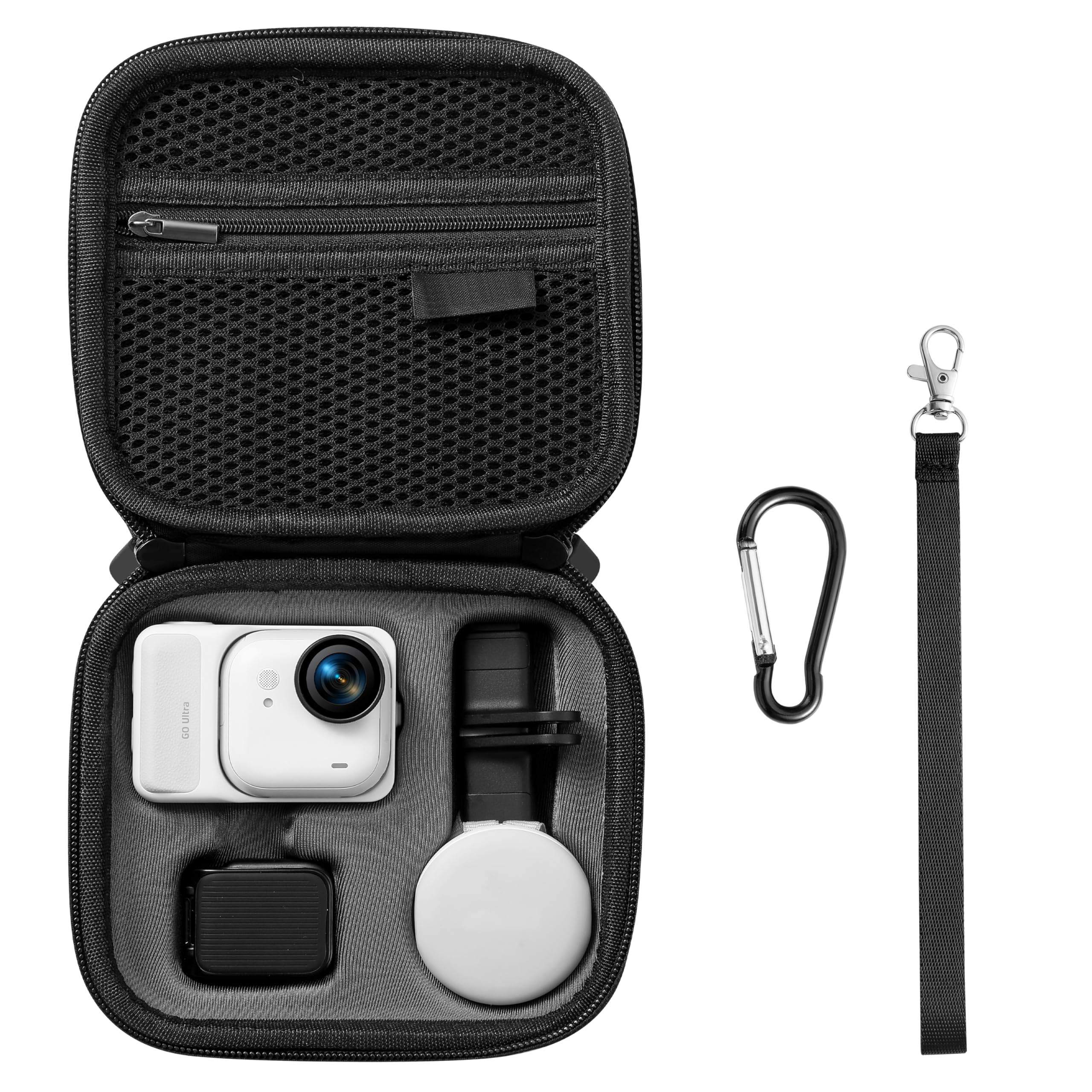 Carrying Bag for Insta 360 GO Ultra Accessories Storage Protective Case Hard Shell Cover for Insta360 GO Ultra Vlogging Action Camera Accessory（Black）-image-27