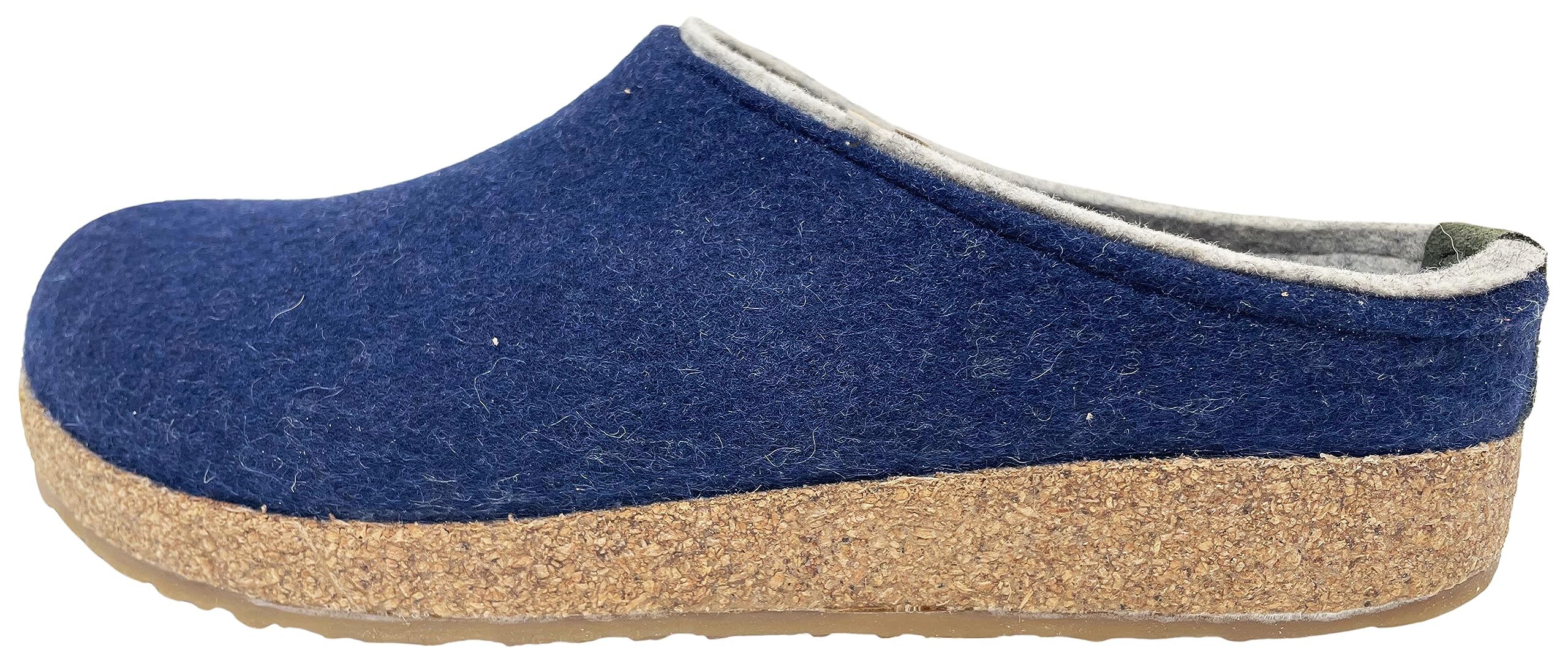 HAFLINGER Kris Clog Slippers, Jeans/Silver, 10 Women/8 Men