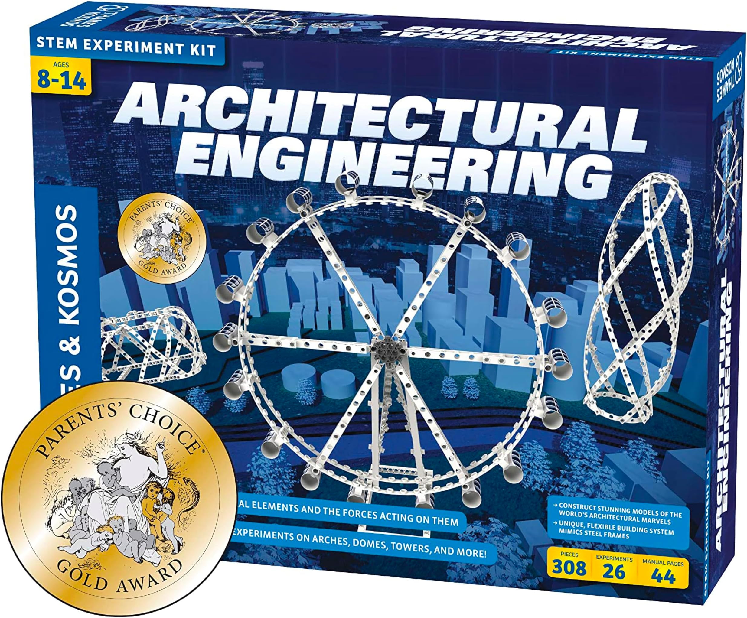 Architectural Engineering, Kids Science Kit, Learning Resources About Architectural Design, STEM Toys for Science Experiments, Age 8+, Silver