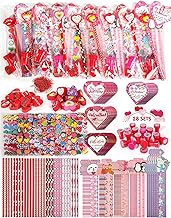 Valentine Gifts for Kids School, 28 Packs Stationery Set from Teachers to Students, Valentines Kids Gift Set Cards with Stickers, Pencils, Erasers, Valentine's Day Classroom Exchange Party Favor Toy