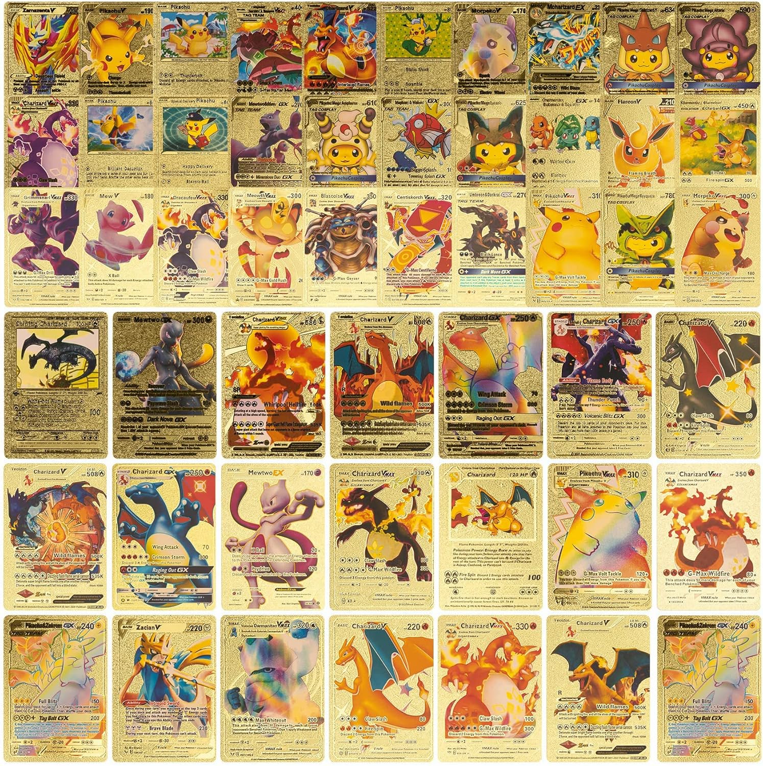 gold foil pokemon cards charizard Amazon.com: Gold Charizard Pokemon Card main image 1