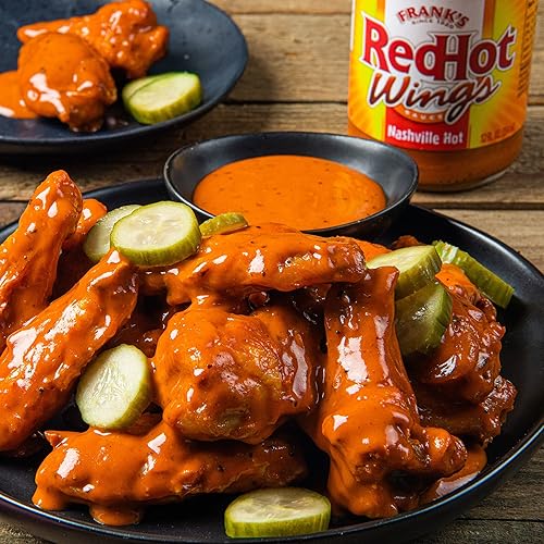Miniatura 3 de Frank's RedHot Salsa Nashville Hot Wings de 12 onzas líquidas (paquete de 5)