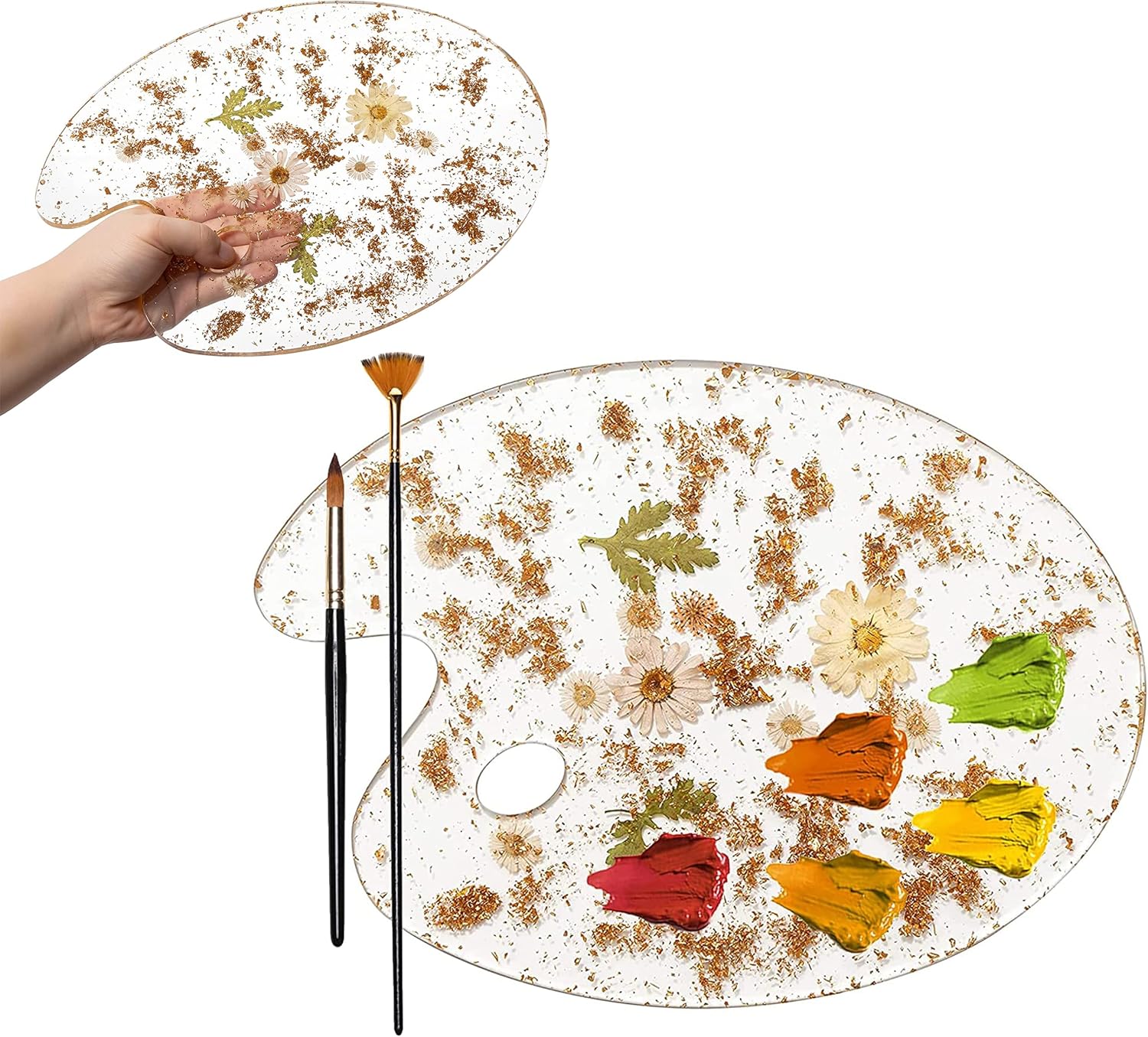Novelty Botanical Painting Palettes, Artist by Gute - Artists Colorful Paint Tray Pad Holder for Mixing Colors Artists, Students & Perfect for Oil, Watercolor & Acrylic Paints Art Tools