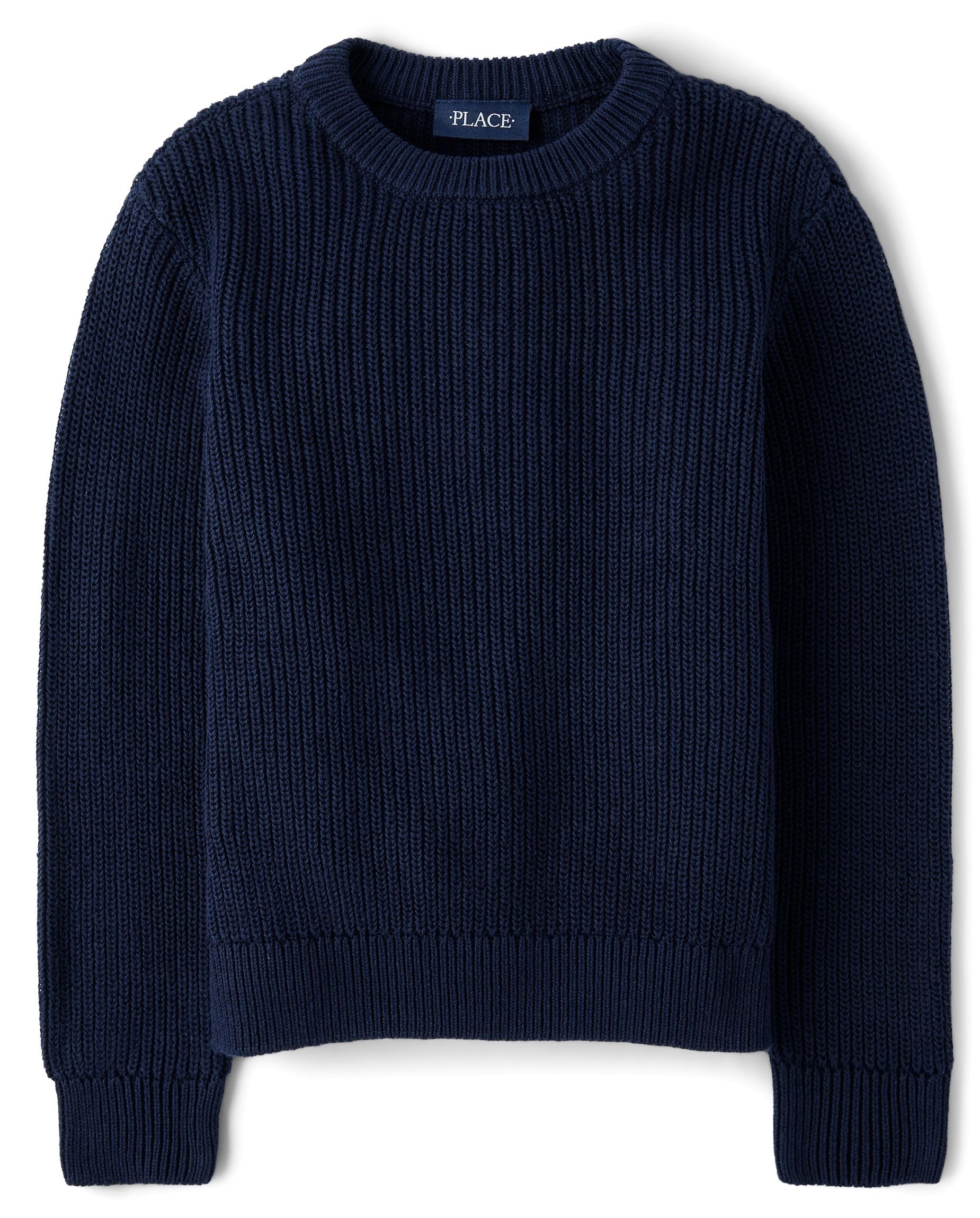 The Children's Place Boys Long Sleeve Crew Neck Pullover Sweater