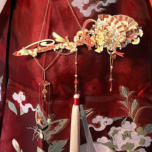 Miniatura 2 de MU Horquilla de Ginkgo 3D en espada para adultos, rompecabezas de metal, kits de modelo, construcción de bricolaje, regalo de cumpleaños