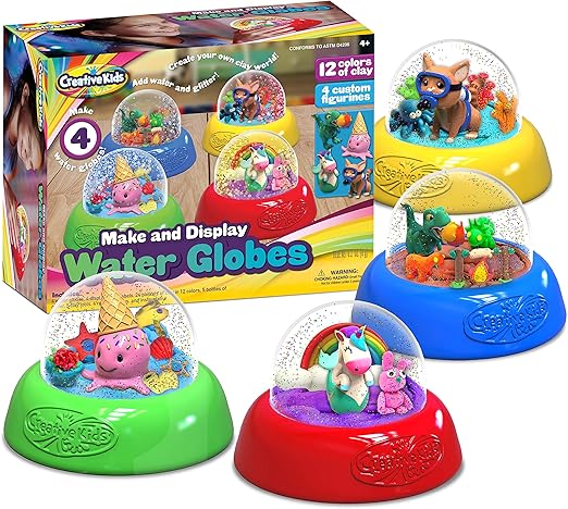 Make Your Own Water Globe Craft Kit for Kids – DIY Crafts Boys Girls Snow Globe Making Kit for Children - Under Sea Inspired Collectible Dog Dinosaur Unicorn Ice Cream Figurines Ages 4+
