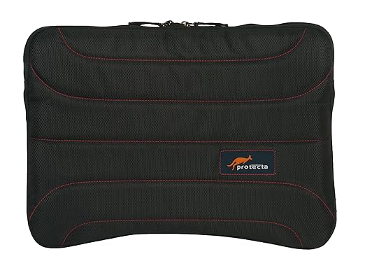 Protecta Memento Laptop Sleeve for Laptops with Screen Size Up to 15.6 Inches (Black & Red)