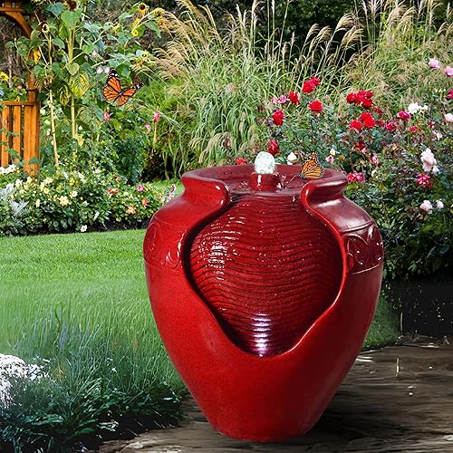 Miniatura 5 de Peaktop Fuente de suelo de maceta acristalada para exteriores