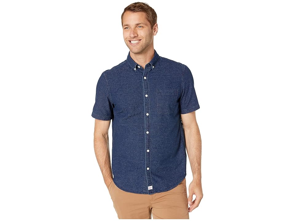 

Vineyard Vines Flatbush Dobby Slim Murray Shirt (Deep Bay) Men's Clothing, Blue