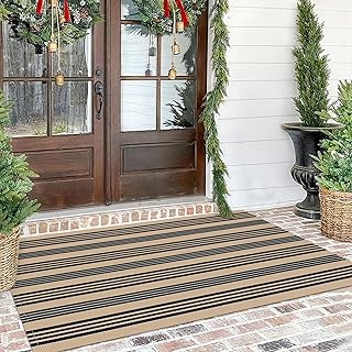 28 Media Wall Ideas To Create A Sleek Modern Focal Point 67 KILOCOCO Brown Striped Rug 4x6 Indoor Outdoor Rugs Hand Woven Cotton Was...