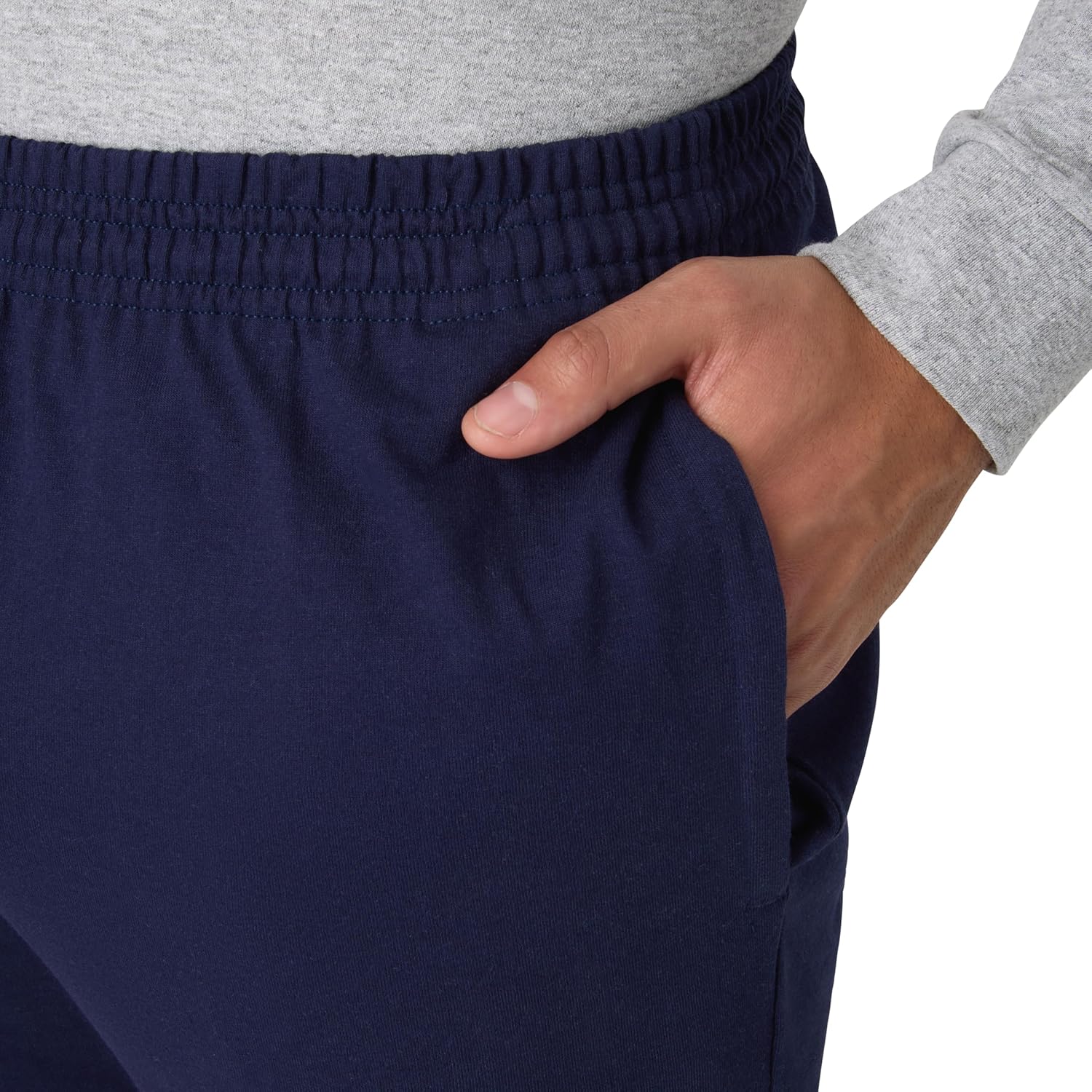 Hanes Men's Essentials Jersey Sweatpants, Cotton Lounge Pants with Pockets for Men, 32” Inseam - Image 3