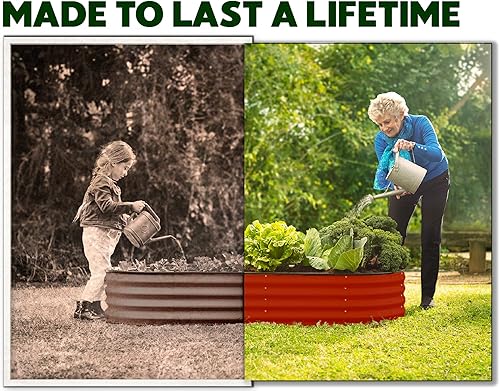 Miniatura 8 de Camas de jardín elevadas galvanizadas al aire libre  4 x 2 × 1 pie jardineras elevadas para jardinería, verduras, flores, caja de jardín de metal