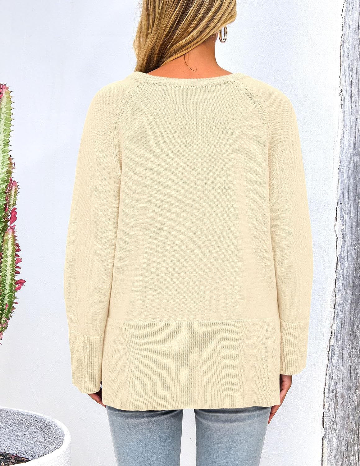 PRETTYGARDEN Women's Knit Fall Sweaters Long Sleeve Pullover Crewneck Split Hem Oversized Tunic Sweater Tops Winter Clothing - Image 2