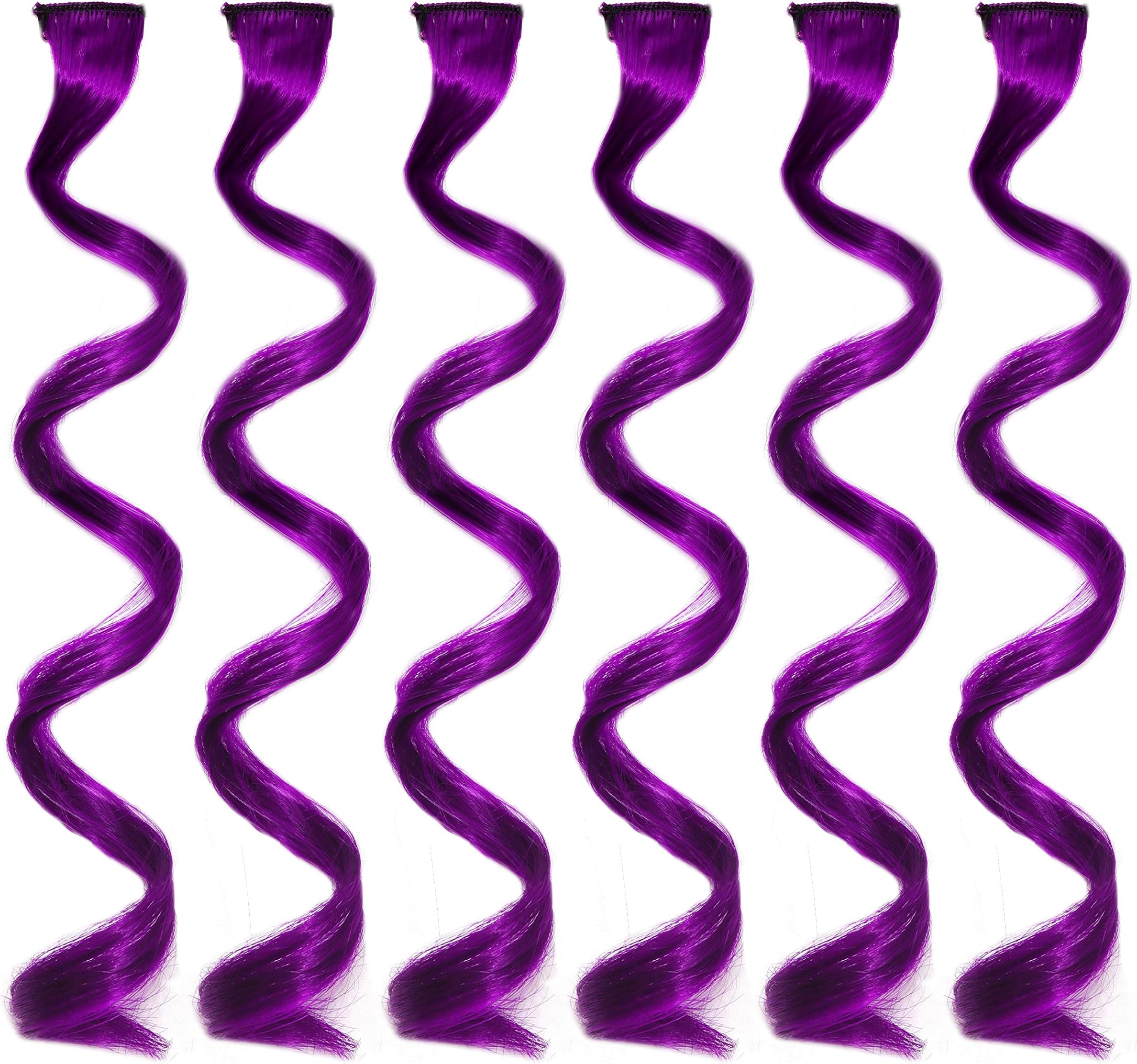 Rapidsflow® Colored Hair Streak/Hair Extensions For Women And Girls Real Hair For Highlighting (Set Of 6pc) (2555665)