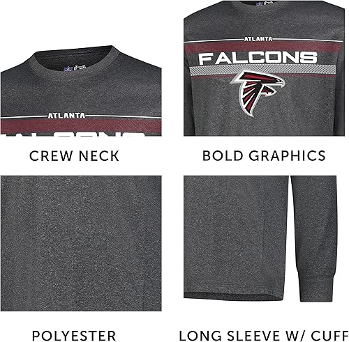 Miniatura 4 de Ultra Game - Camiseta de manga larga oficial de la NFL, para hombre