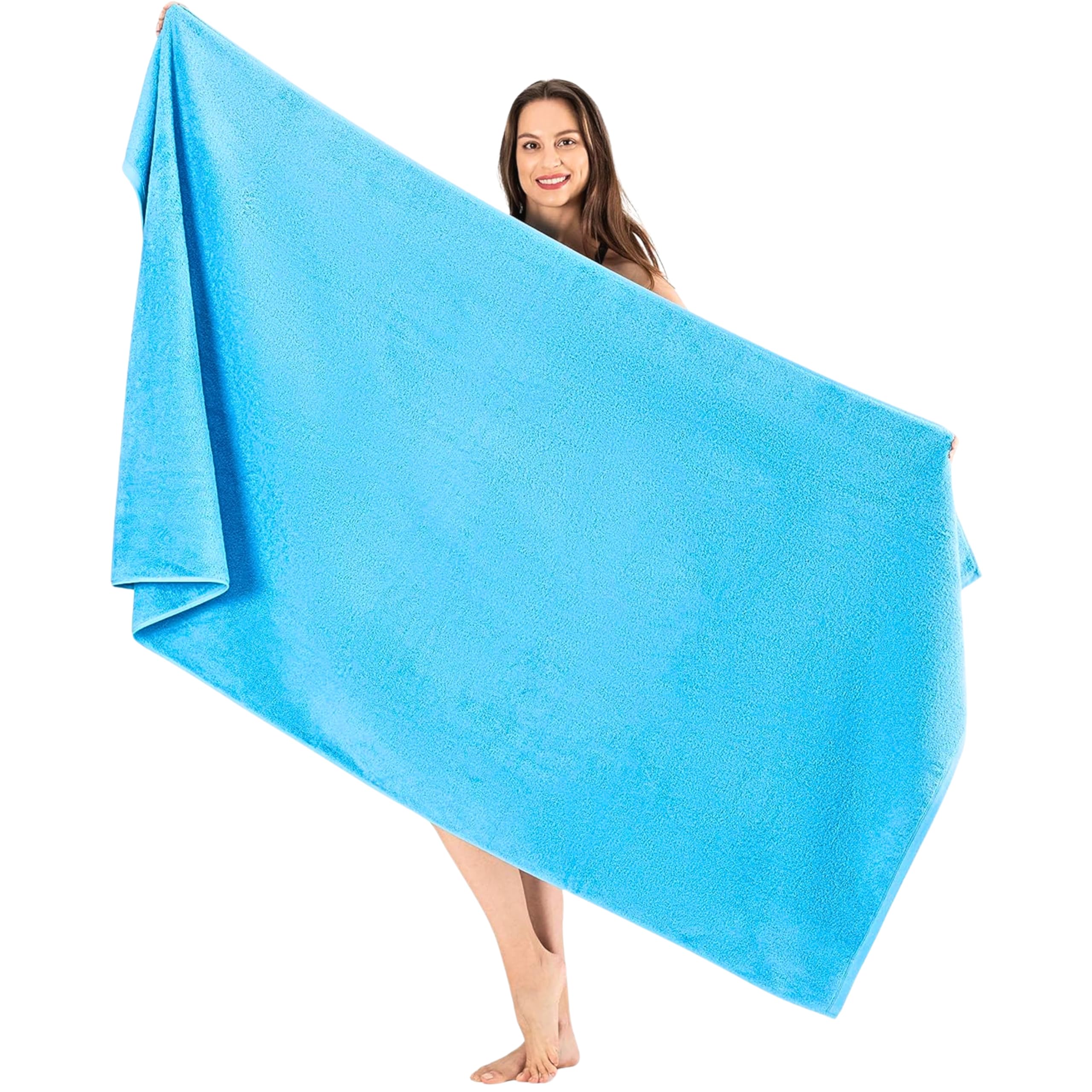 SALBAKOS Luxury 100% Turkish Cotton 40x80 in Extra Large Beach & Bath Towels | Oversized Bath Sheets | Premium Hotel Quality Thick Soft Absorbent