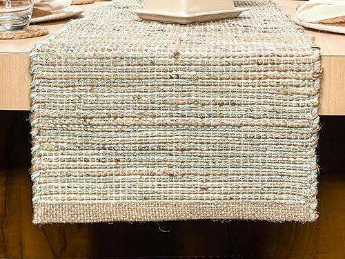 Miniatura 9 de CHARDIN HOME Juego de 4 manteles individuales de yute natural, color naranja óxido degradado, 13 x 19 pulgadas, manteles individuales rústicos