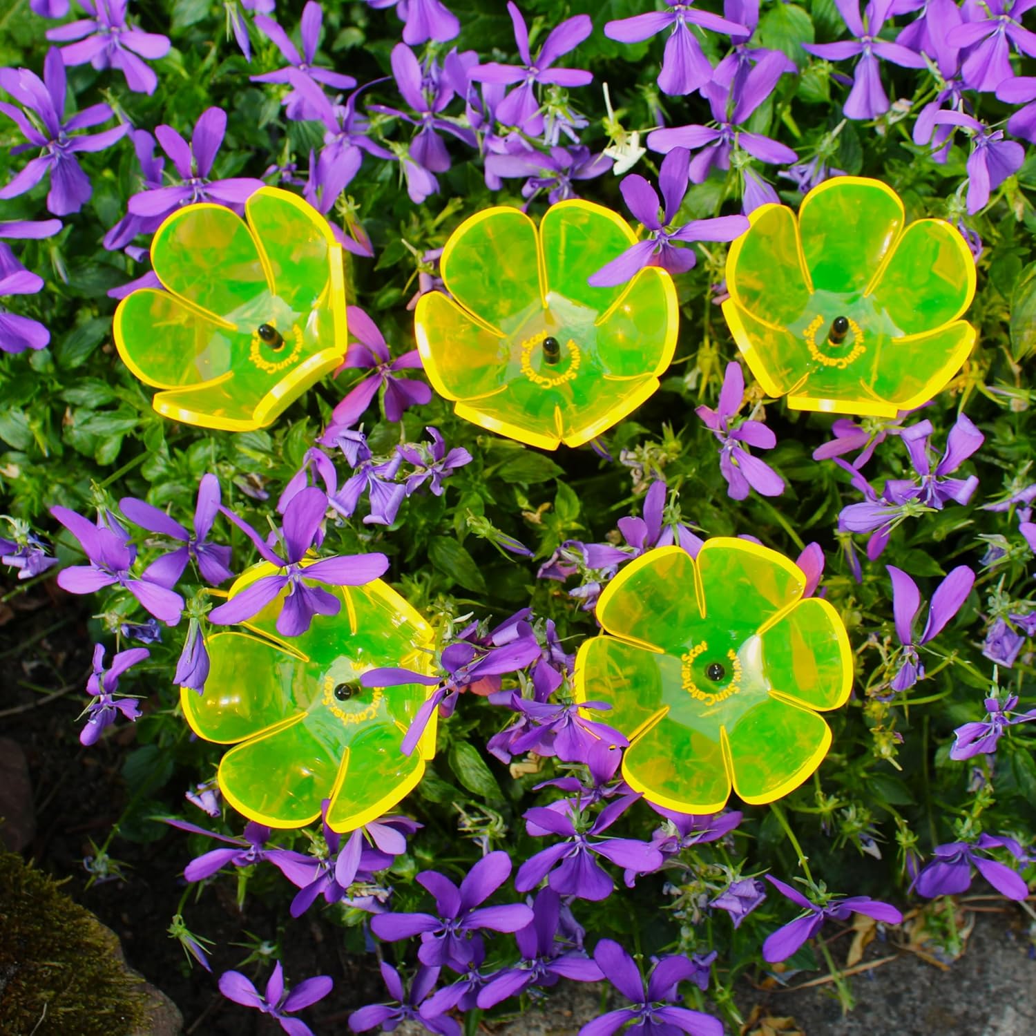 Set of 5 'Tulip' Small SunCatcher Garden Décor Ornament, Yellow