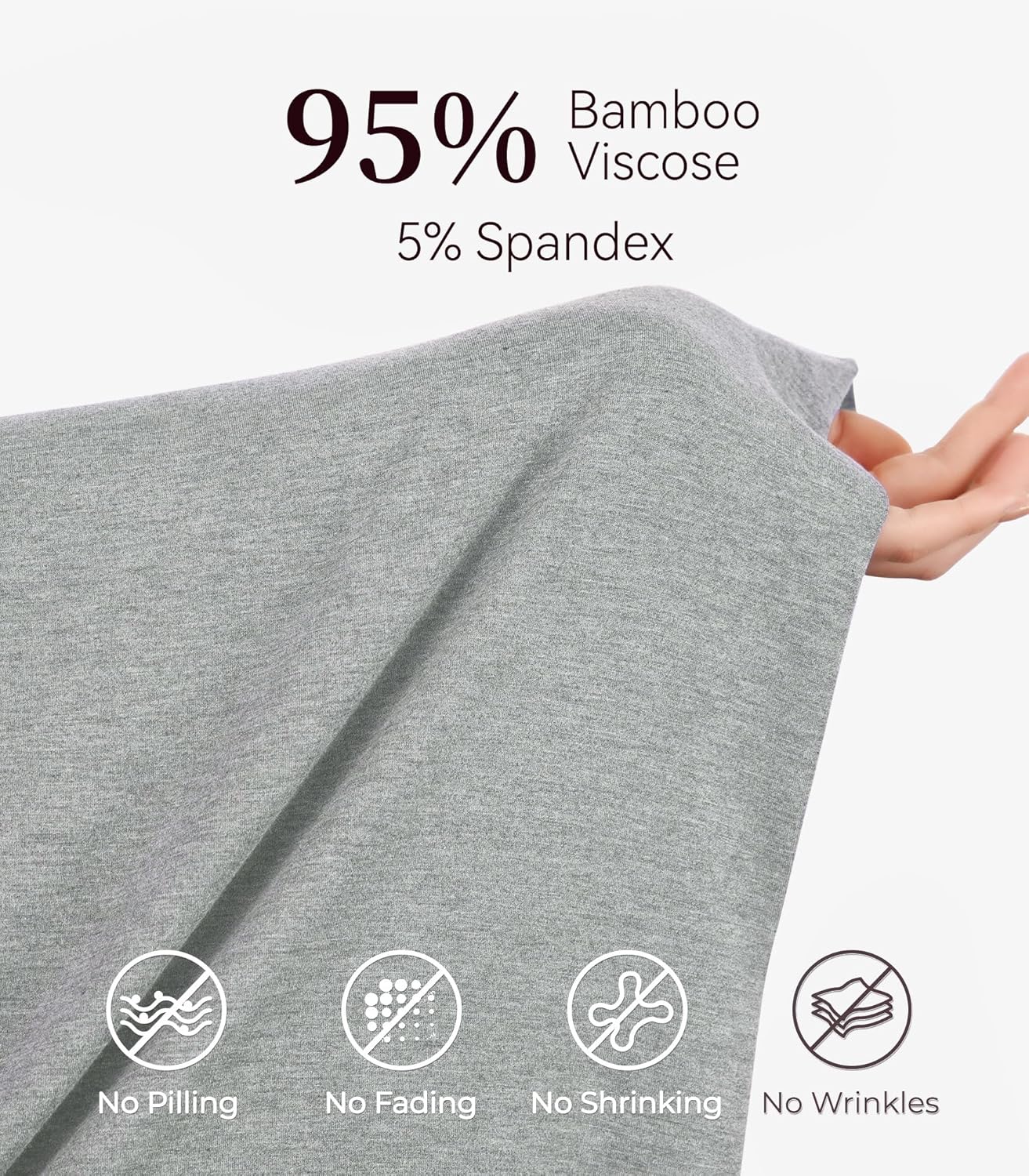 NACHILA Women's Pajamas Pants Soft Joggers Cooling Sleep Pants Comfy Pj Bottoms,Viscose Made from Bamboo S-XL