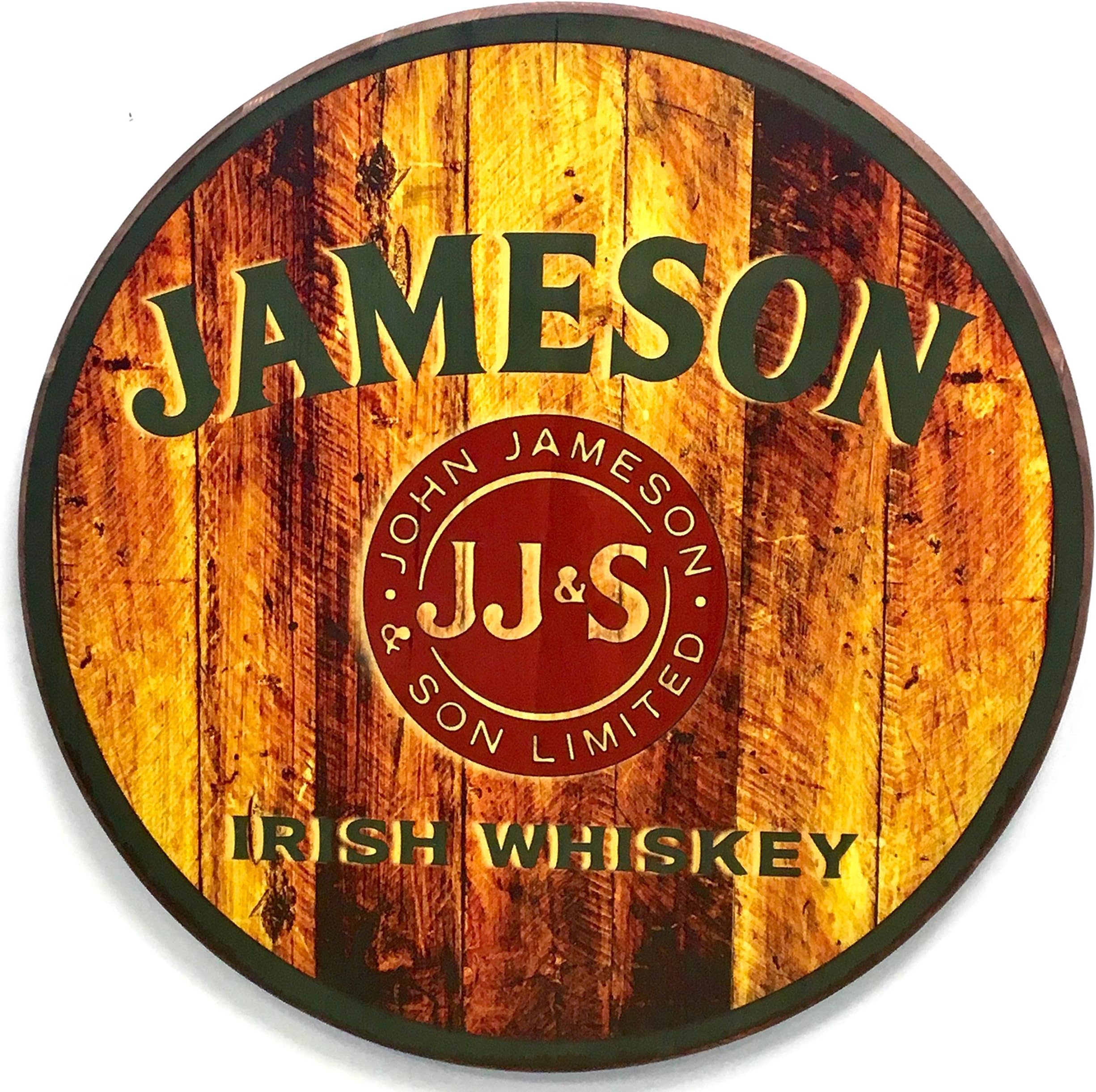 Jameson Irish Whiskey Wooden Sign - 24" Diameter